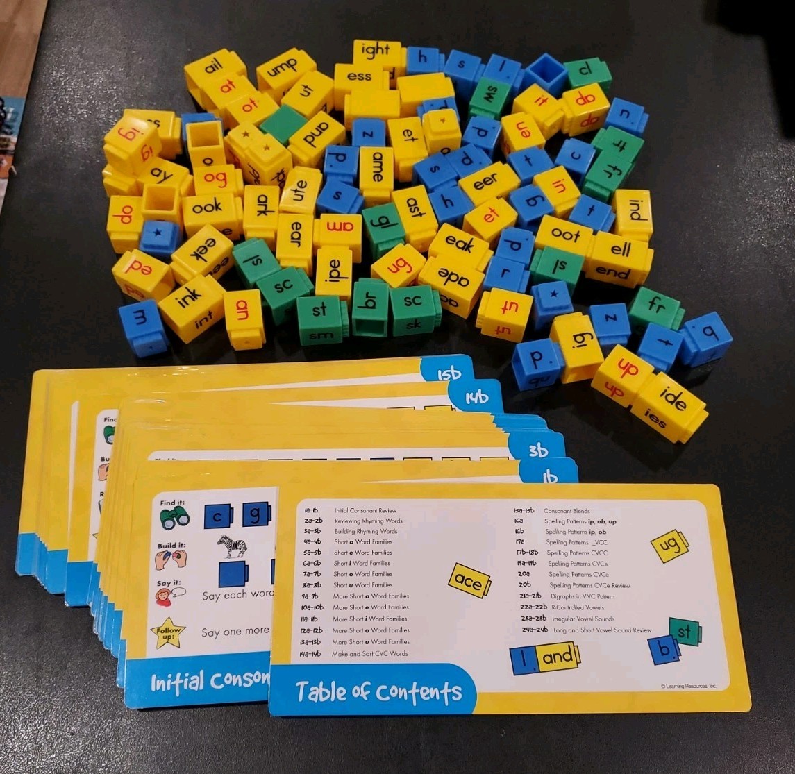 Learn Resources Reading Rods Word Families Cubes HOMESCHOOL Grade 1+