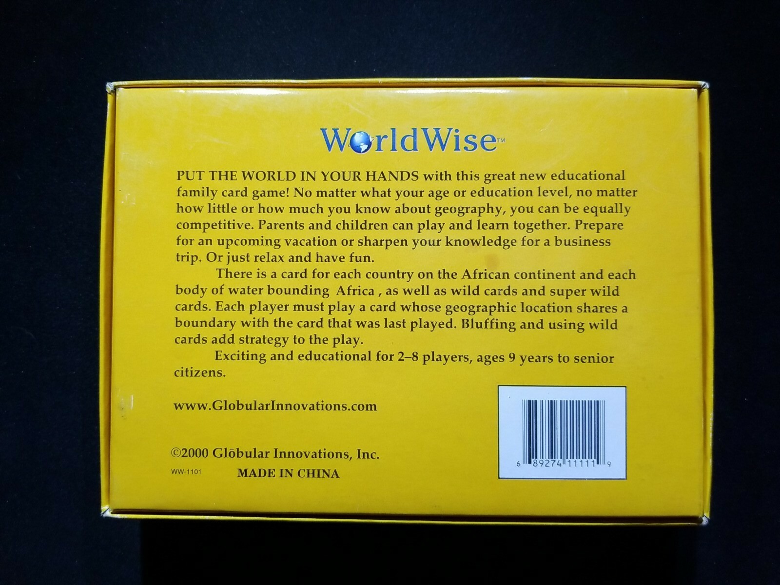 WorldWise Geography Card Game – Africa African Edition Teaching Tool Learning