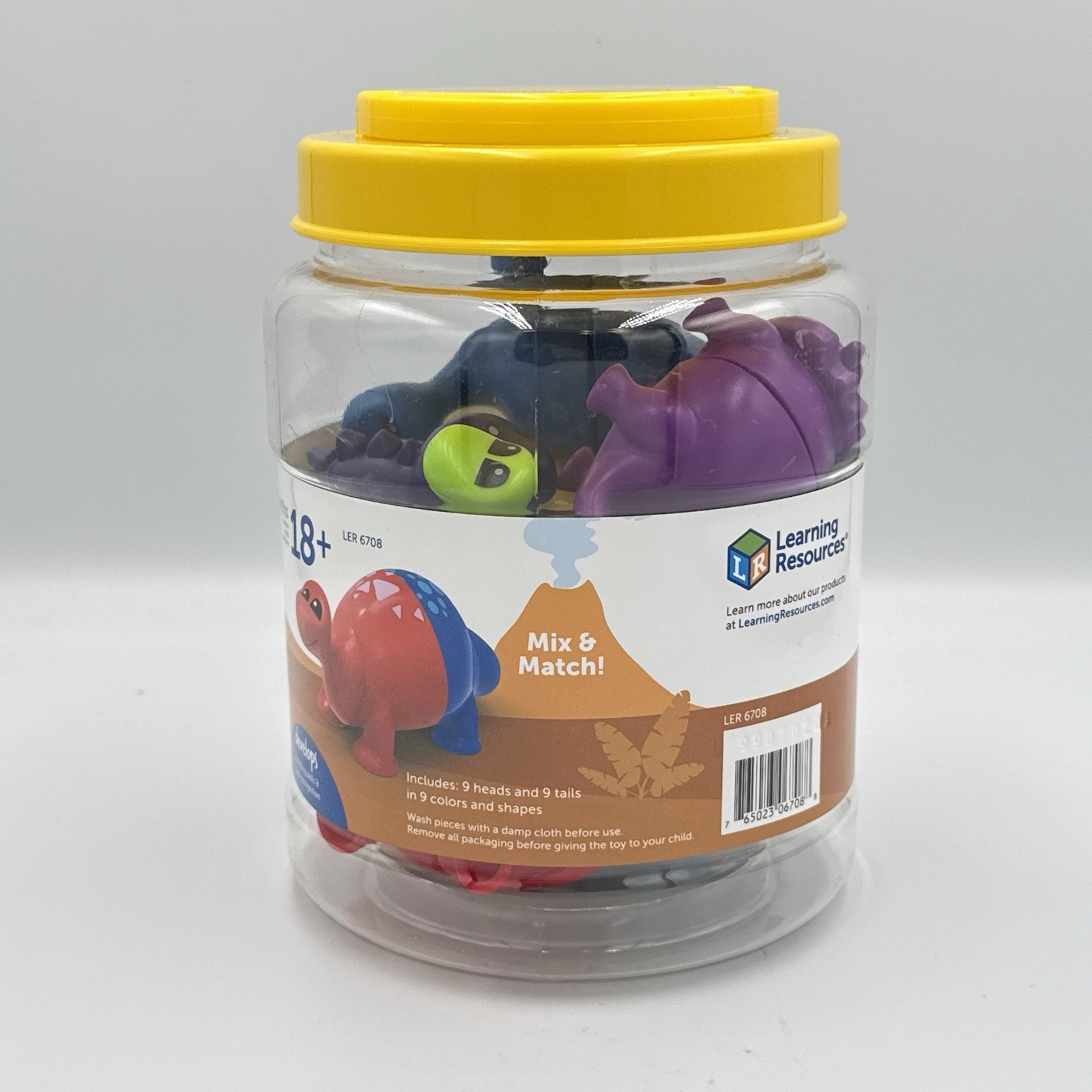 Learning Resources Snap-n-Learn Matching Dinos Colors – 18 Pieces Complete! EUC