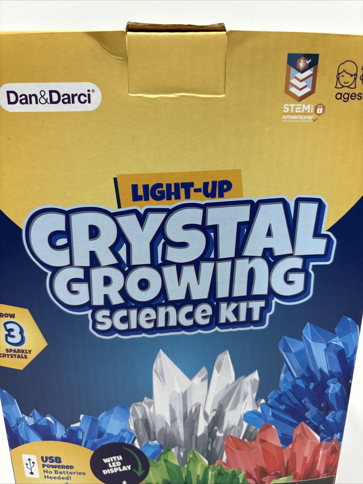 Dan&Darci Light up Crystal Growing Science Kit W/LED Display USB Powered