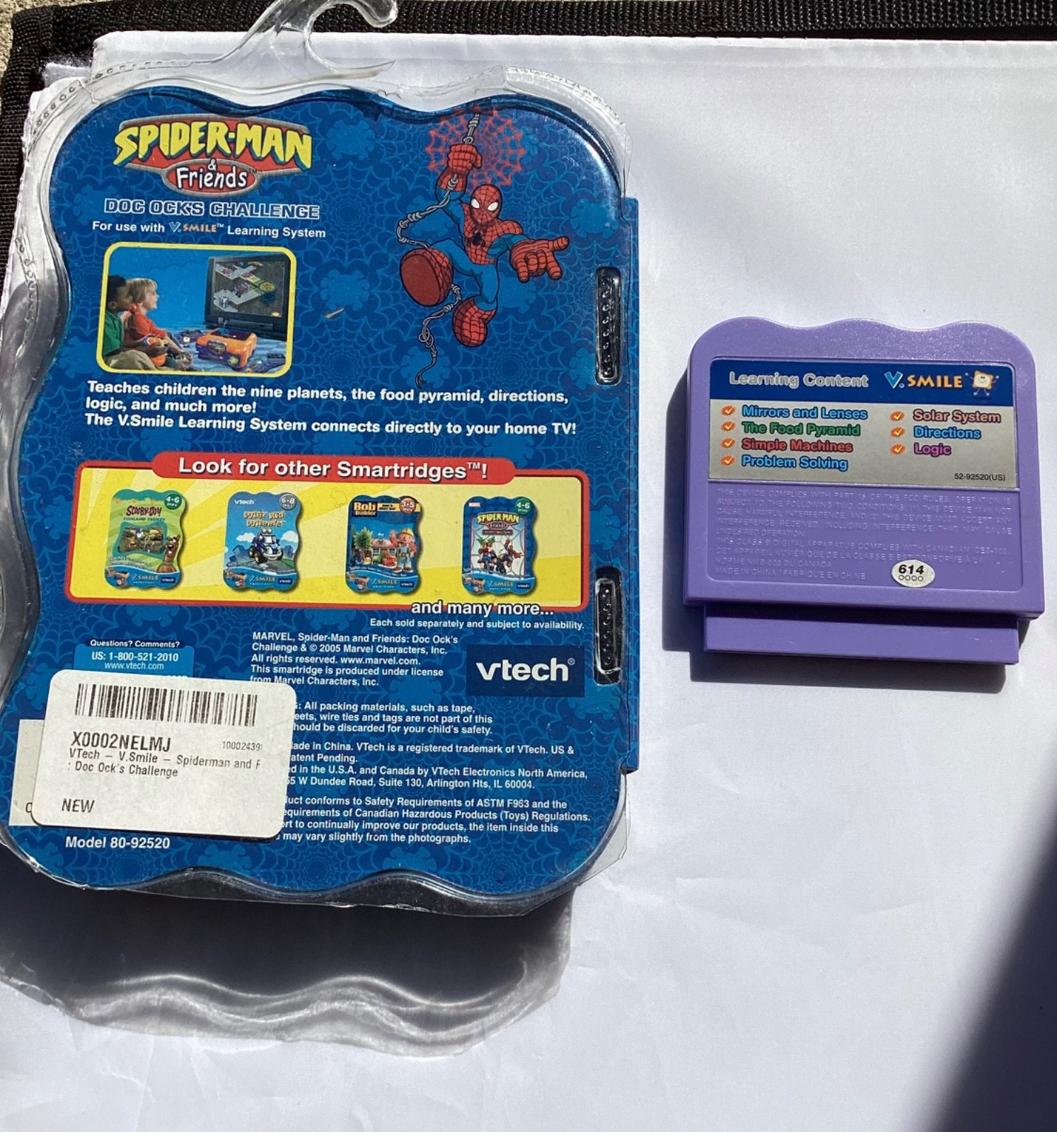 VTech V.Smile Spider-Man & Friends: Doc Ock’s Challenge (2005) w/ Case