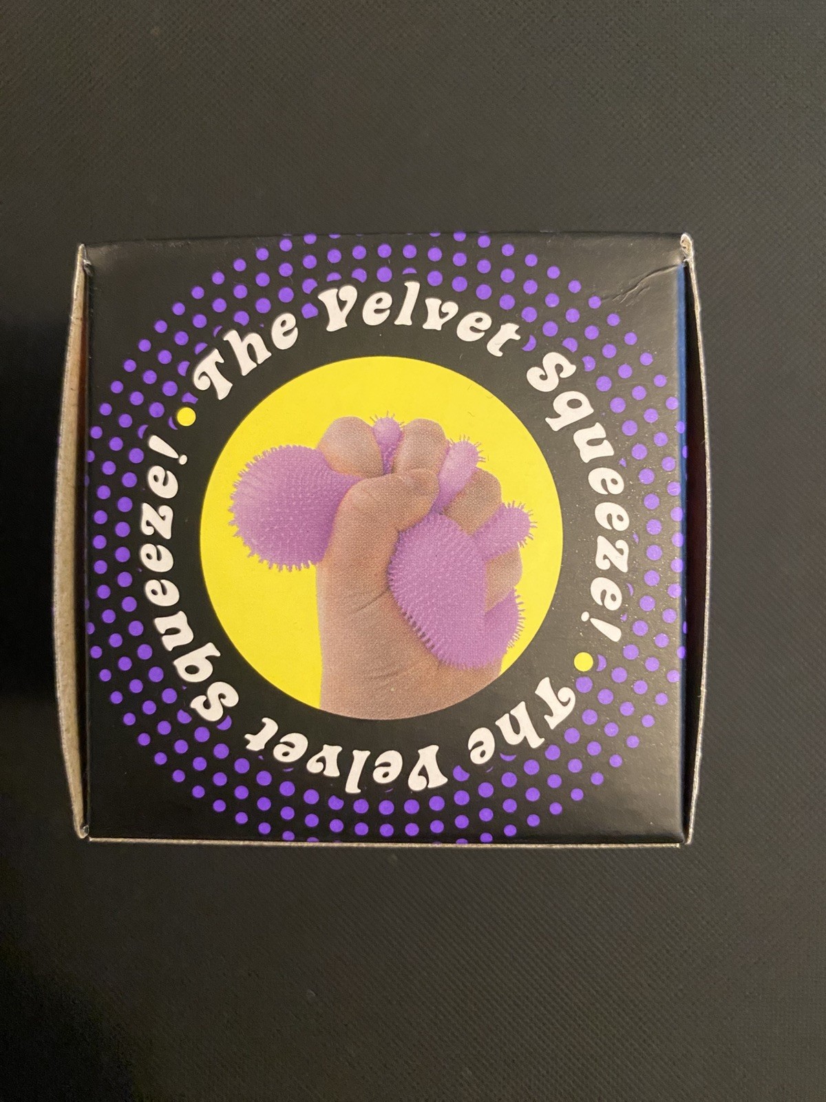 Authentic Schylling NeeDoh Fuzz Ball Purple Velvety Squishy Toy New Nee Doh