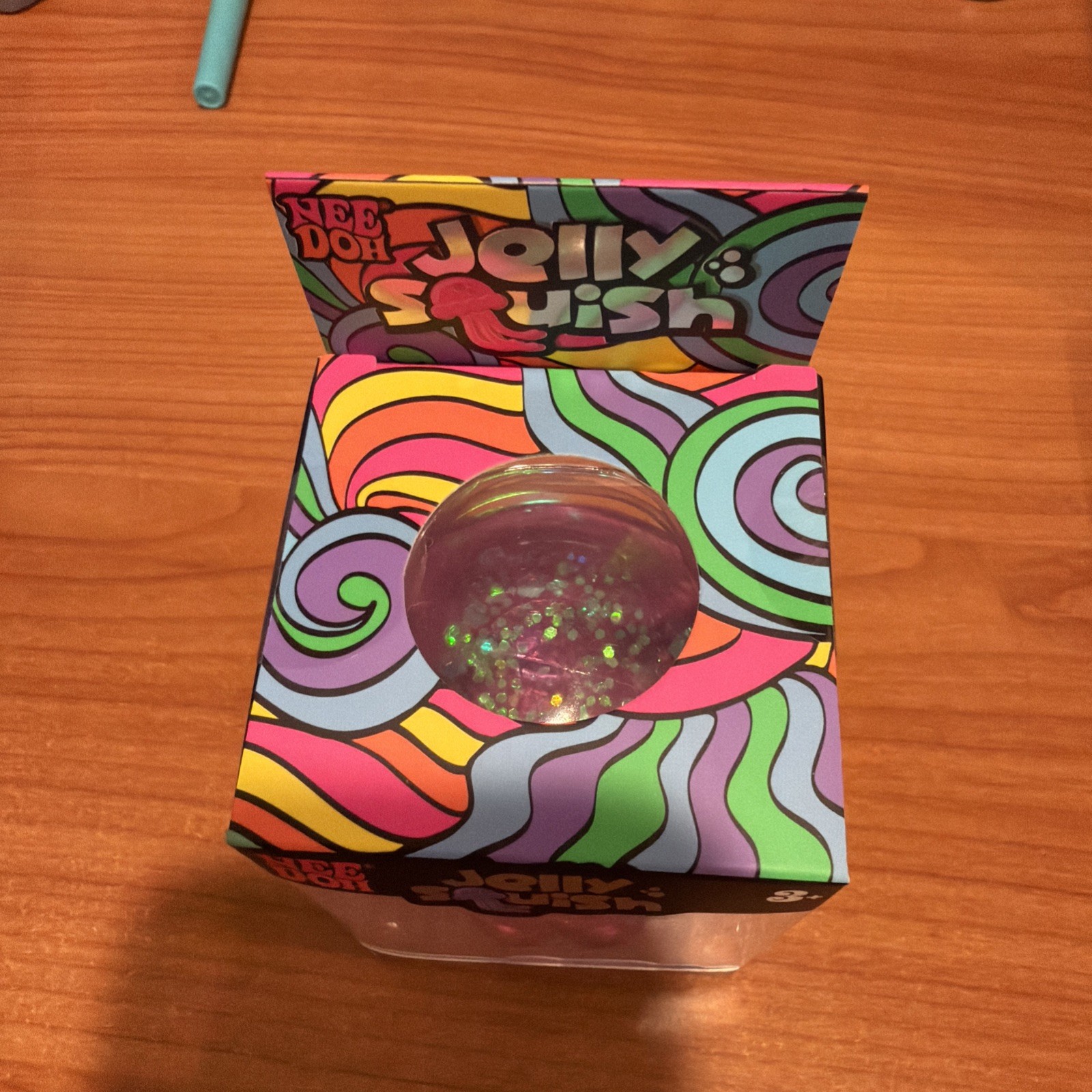 NeeDoh Purple JELLY SQUISH Sparkle Jellyfish Stress Toy Squishy Squeeze