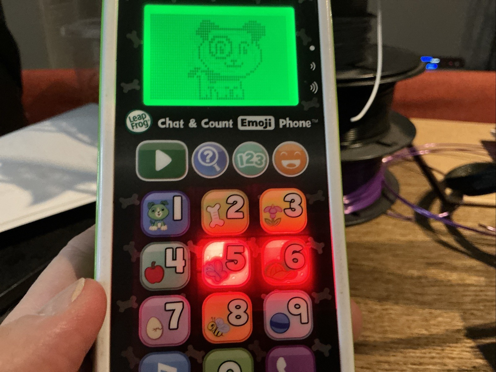 LeapFrog Chat and Count Emoji Phone Green – White Kids Smart Phone