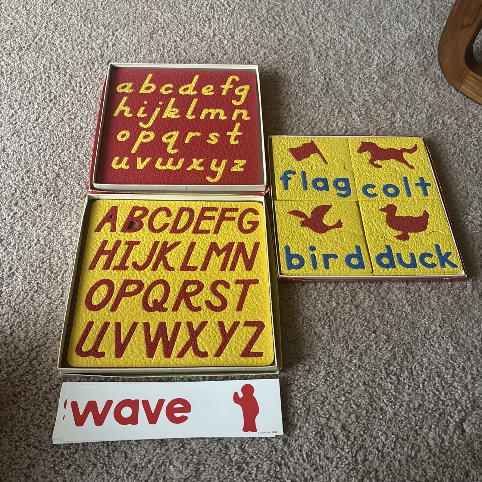 3 Lauri Crepe Foam Alphabet Letters A to Z Word Puzzles Homeschool 1980/90’s
