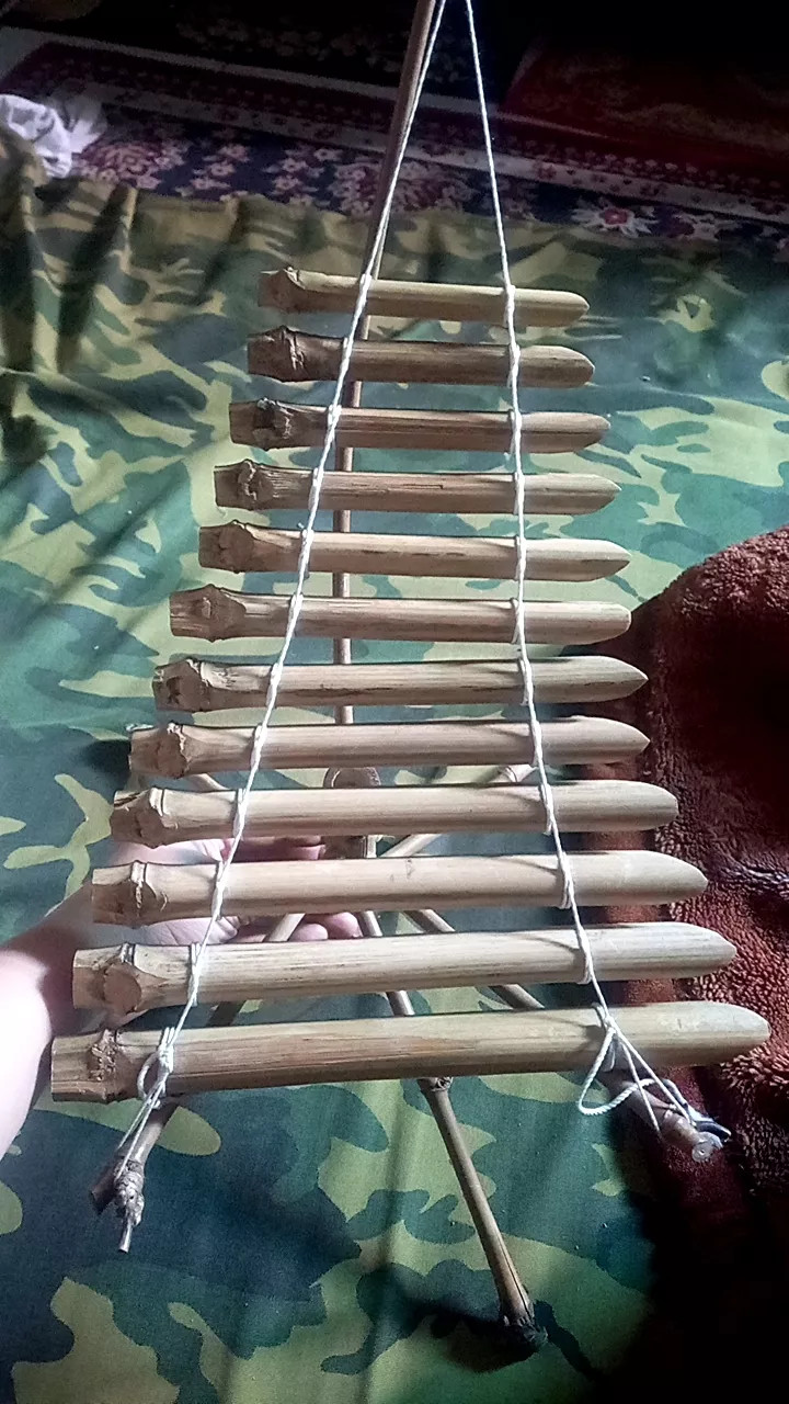 Mini T’rưng Bamboo Instrument Vietnam for Children & Desks or Decorative Shelves