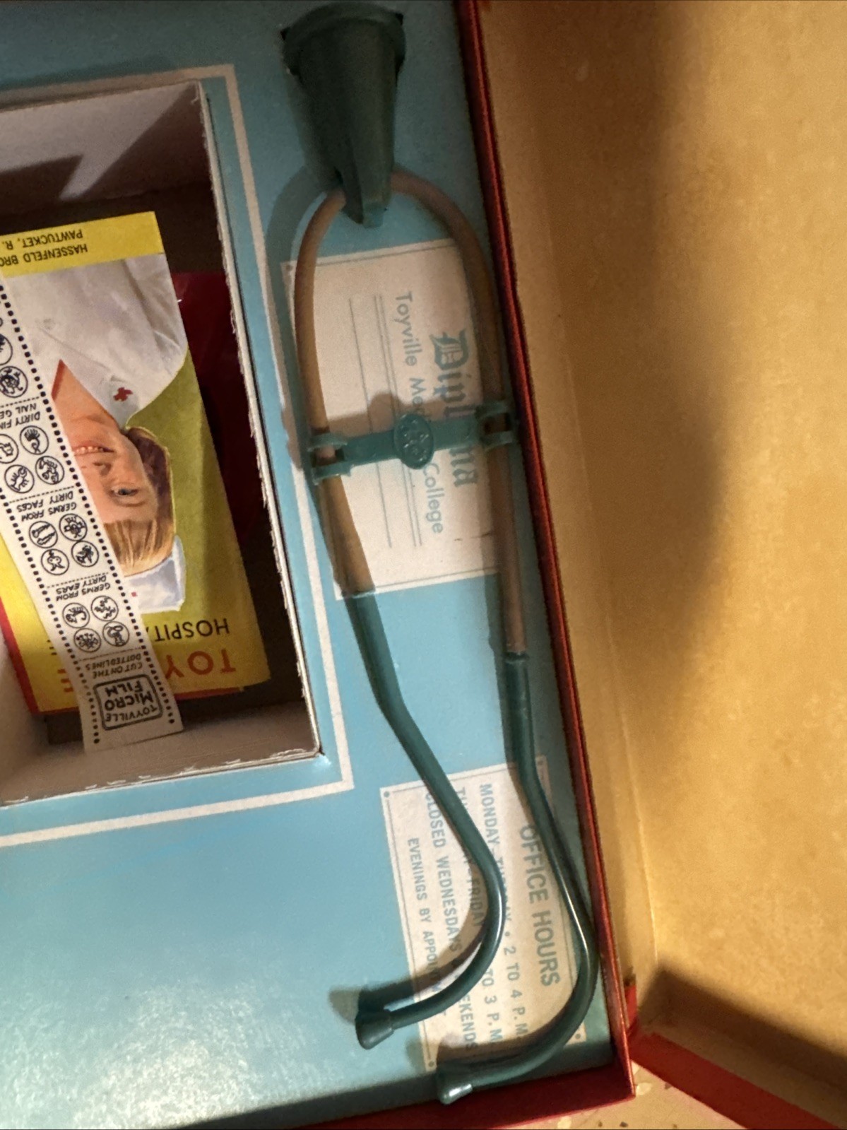 Junior Doctor Kit Box Hasbro 1967 Rare Box Cover Toy