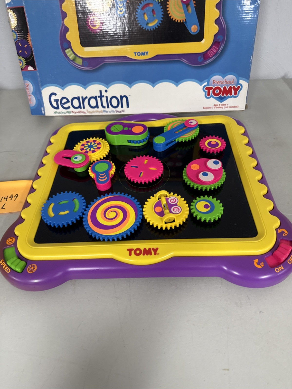 TOMY Preschool Gearation Magnetic Gears Set w/ 11 Gears Working RARE