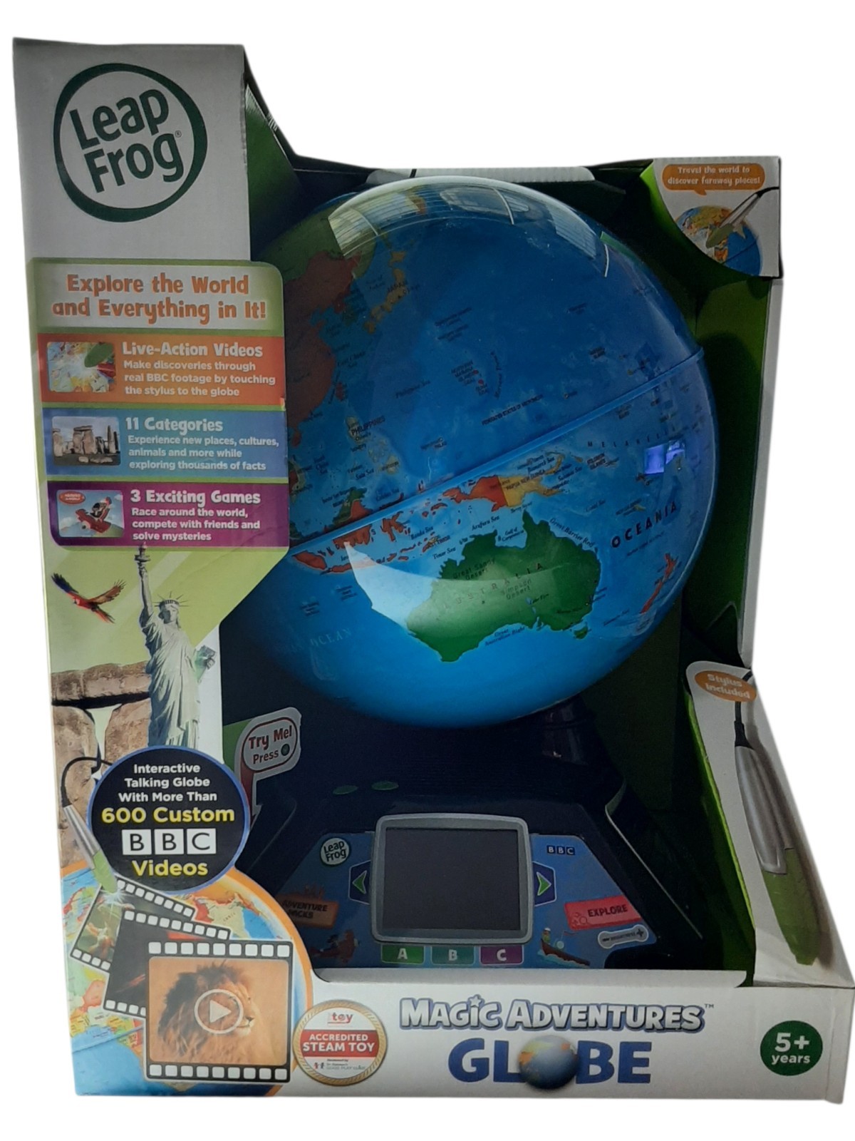 LeapFrog 80-605400 Magic Adventures Globe Educational Toy BBC Videos