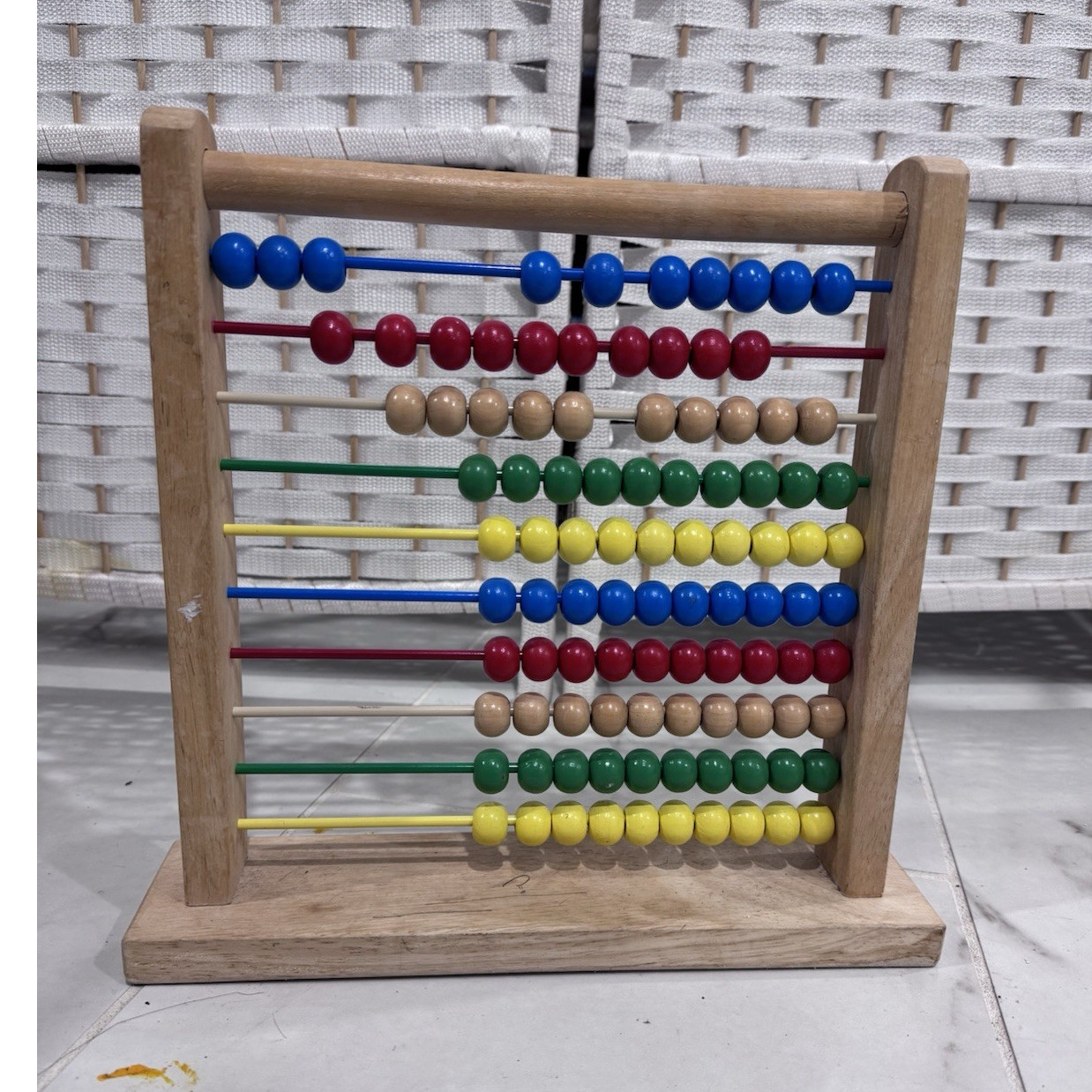 Melissa & Doug Wooden Abacus Mathematics Toy Multicolor Ages 3-7 Years