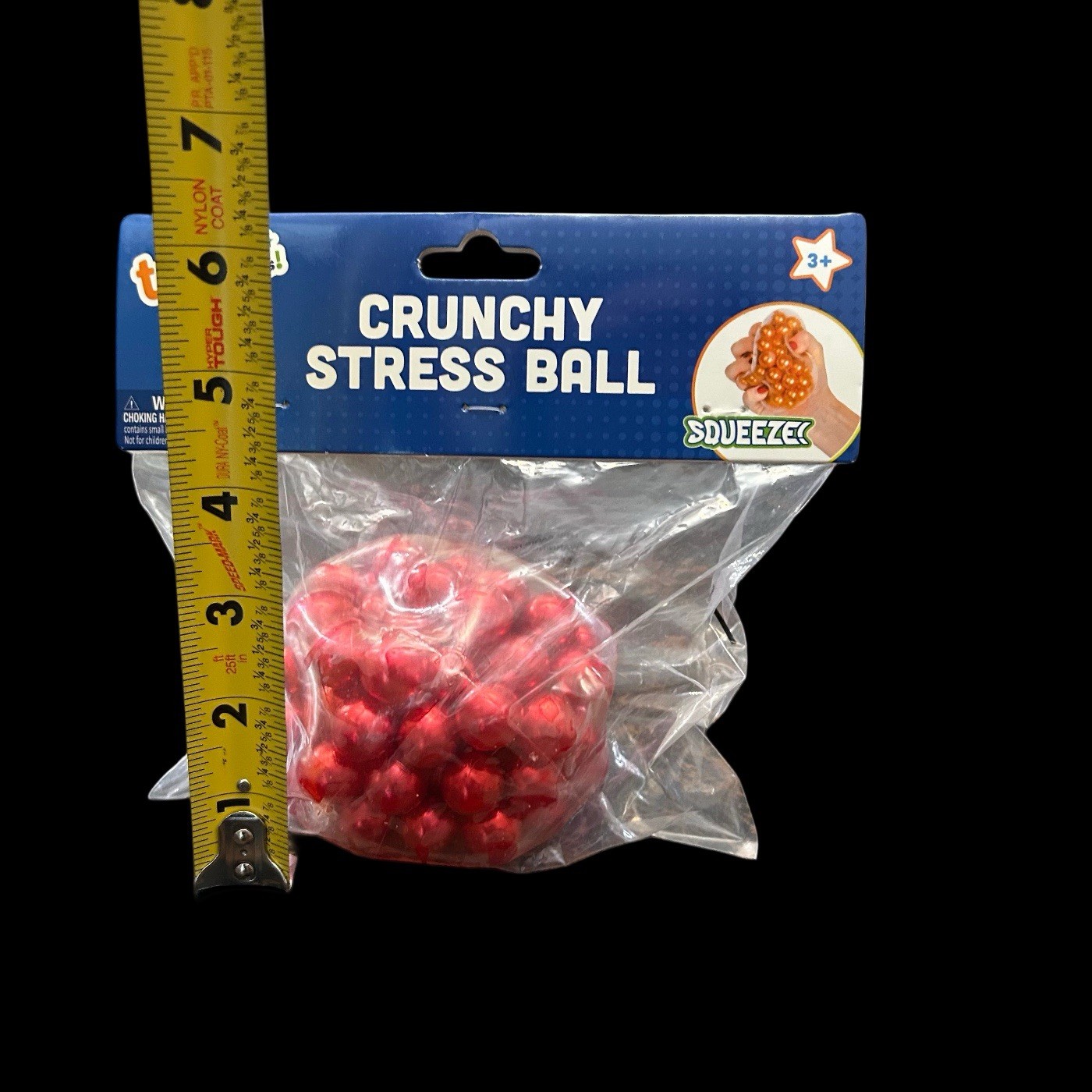 Stress Relief Ball Squeeze Squish Sensory Fidget Toy Tactile Play Red Pearls New