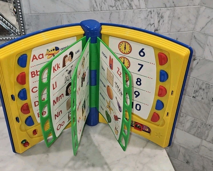 VINTAGE THE LEARNING JOURNEY Talking ABC & Time Interactive Learning Book WORKS