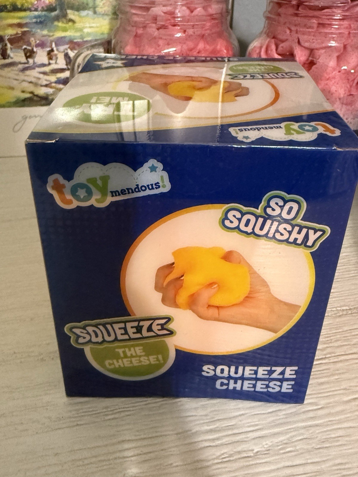 Cheese Large Squishy Block Toy Stress Relief Fun From Toy Mendous SEALED New