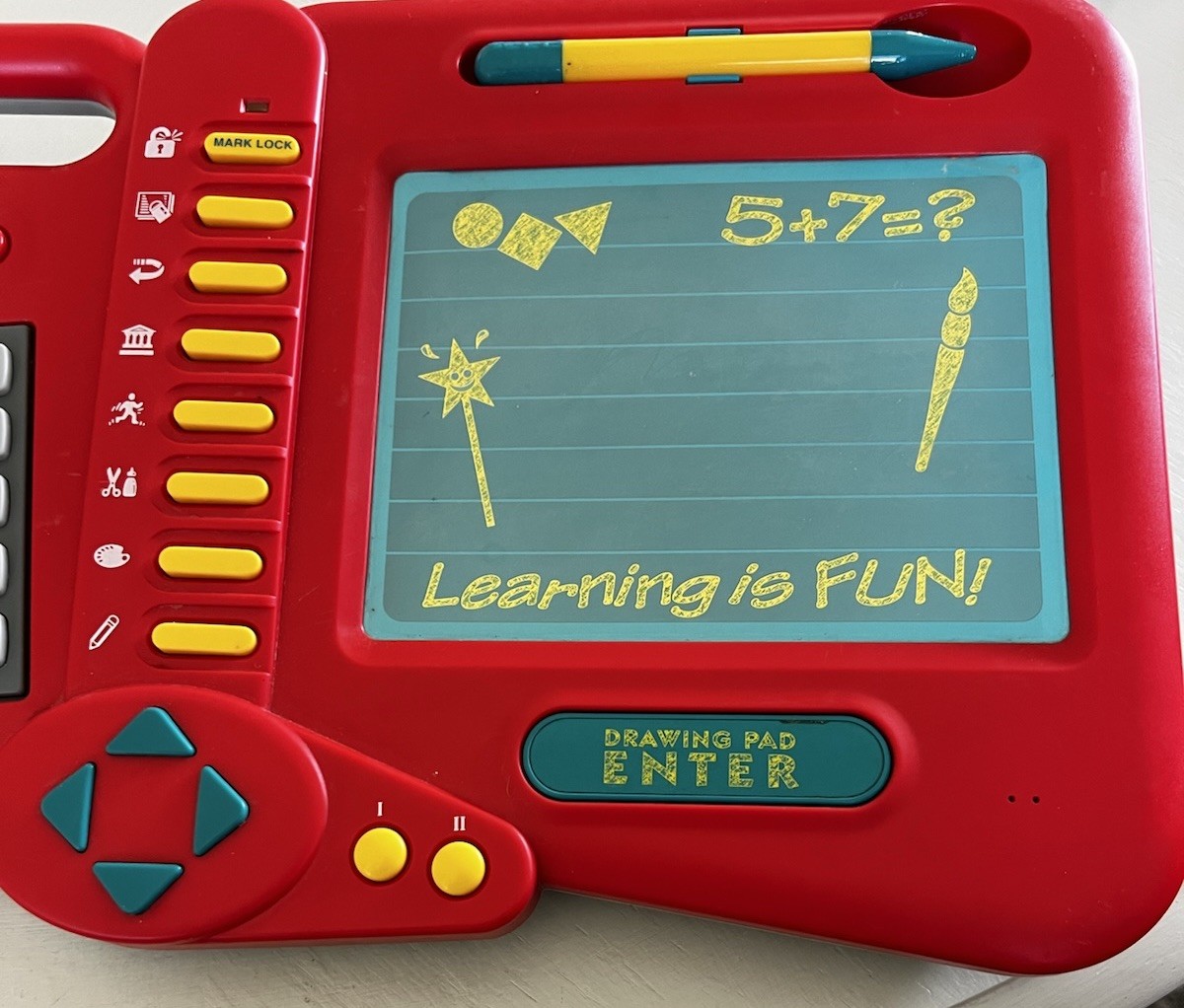 VTech The Learning Pad Toy 1990’s VTG RARE Electronic Plug And Play 2 Cassettes