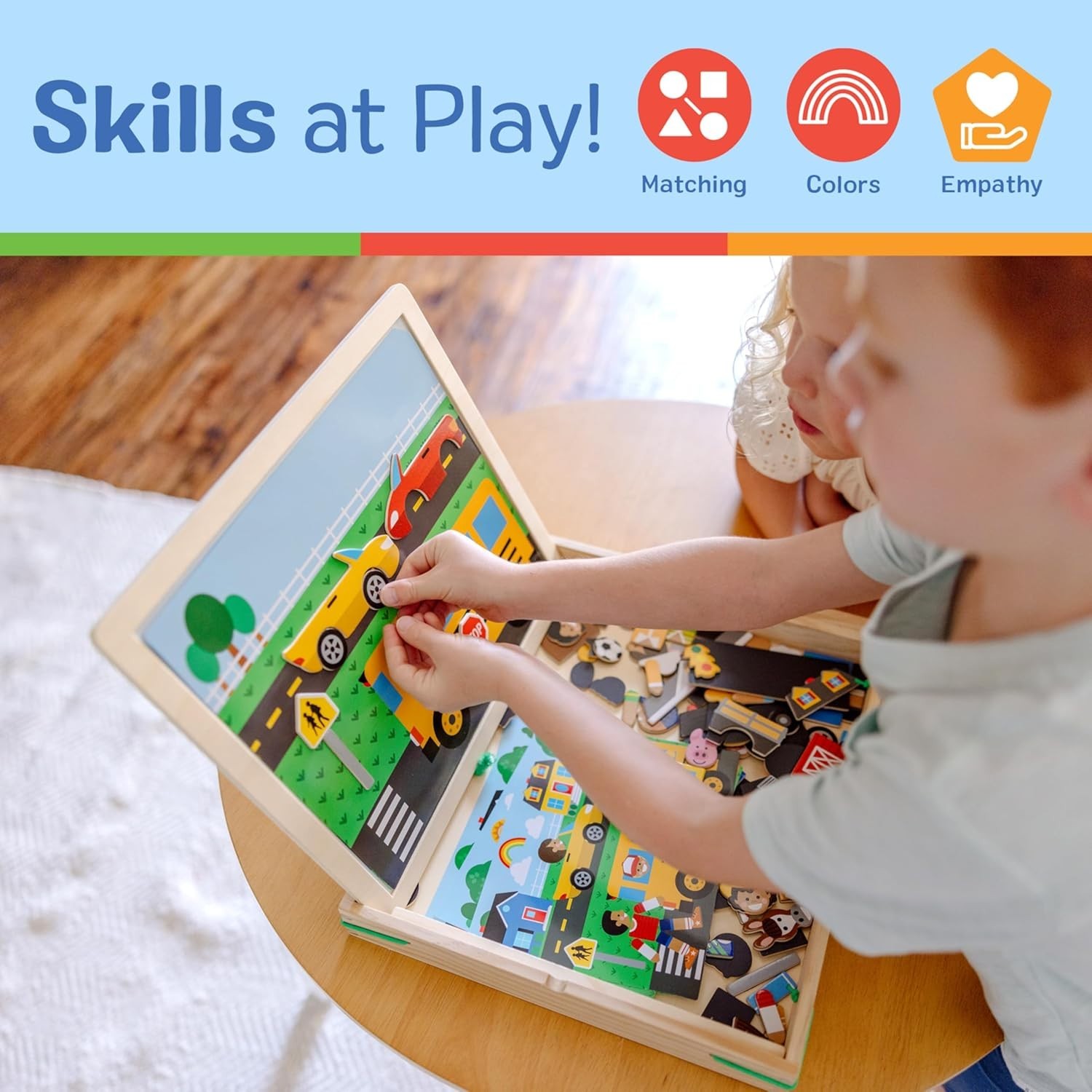 Melissa & Doug Wooden Magnetic Matching Picture Game & Book Scenes NEW
