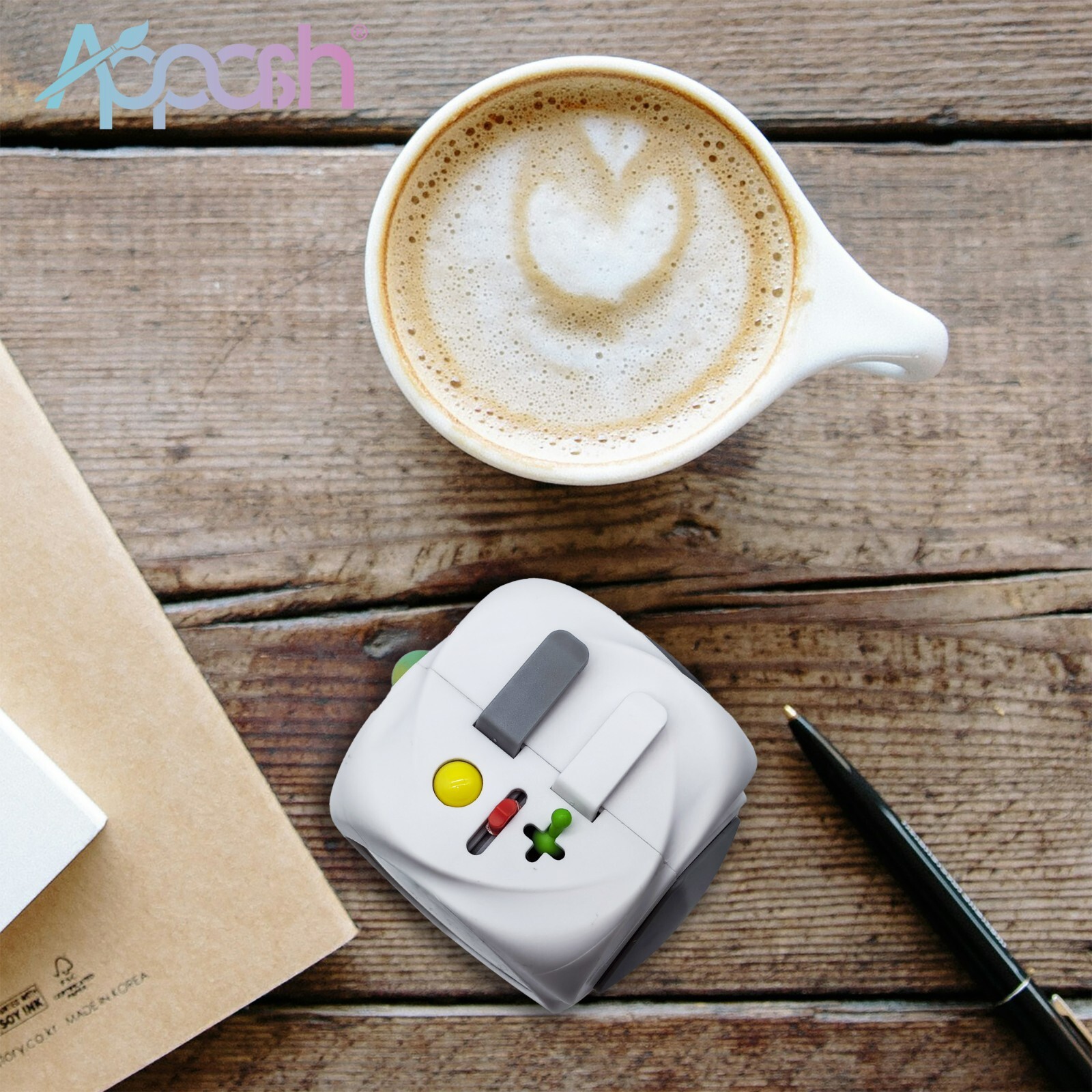 Fidget Cube Stress Anxiety Pressure Relieving Sensory Toy for Focus[White]