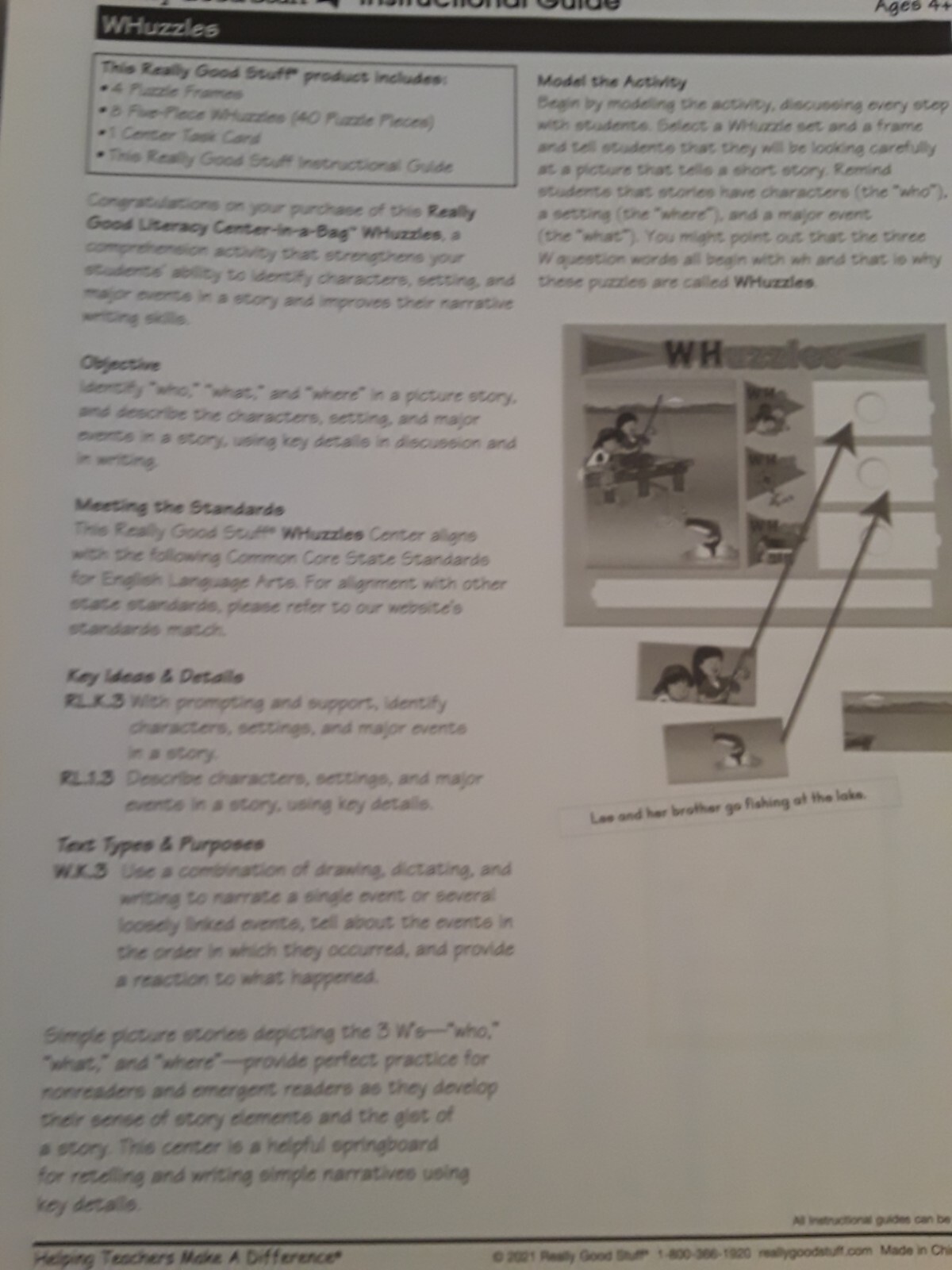 Really Good Stuff Family Engagement Reading, Write, and Play Pack PRE K And 2