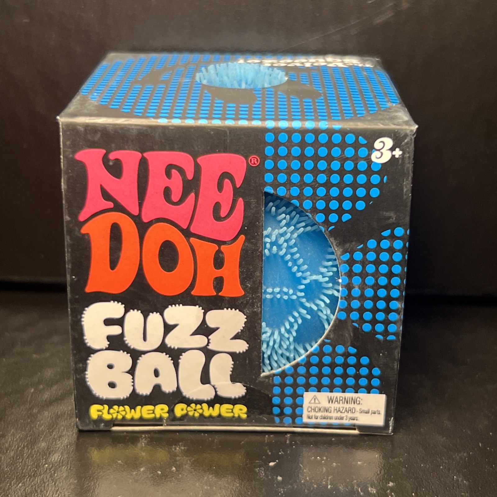 NeeDoh Fuzz Ball The Velvet Squeeze Flower Power Blue TikTok VIRAL