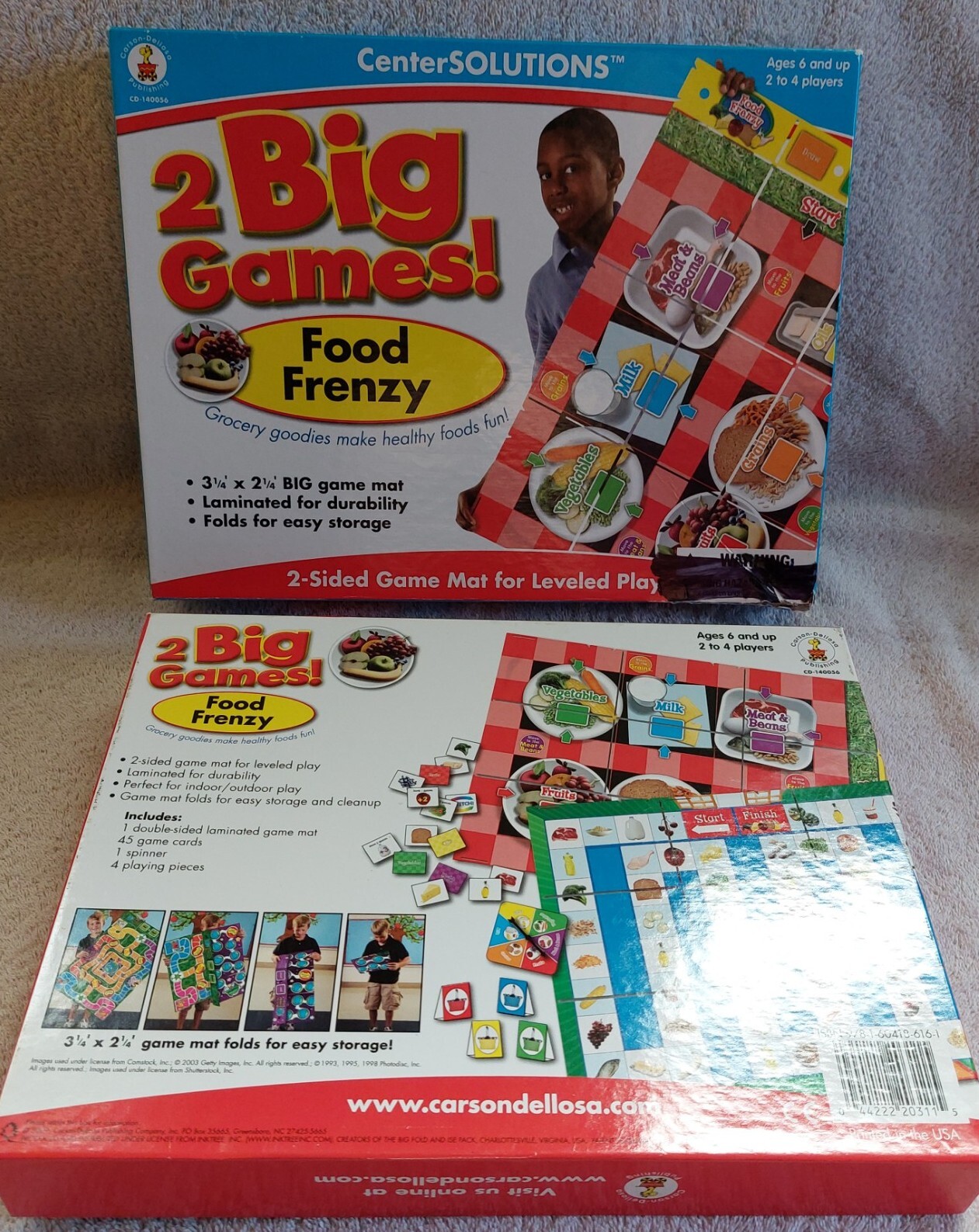 Carson Dellosa Center Solutions 2 Big Games Laminated Food Frenzy CD-140056