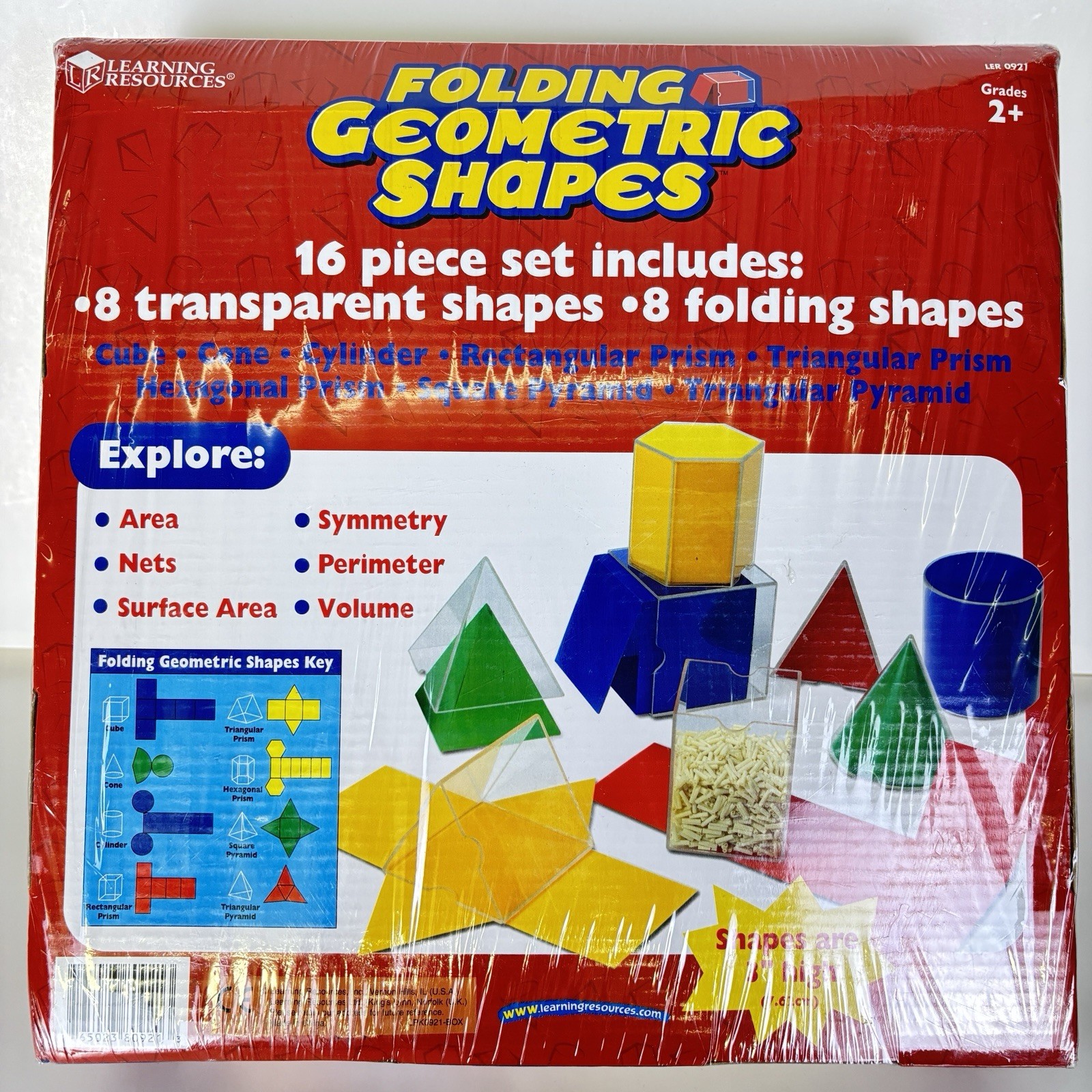 Learning Resources Folding Geometric Shapes 16 Piece Set Brand New Free Ship