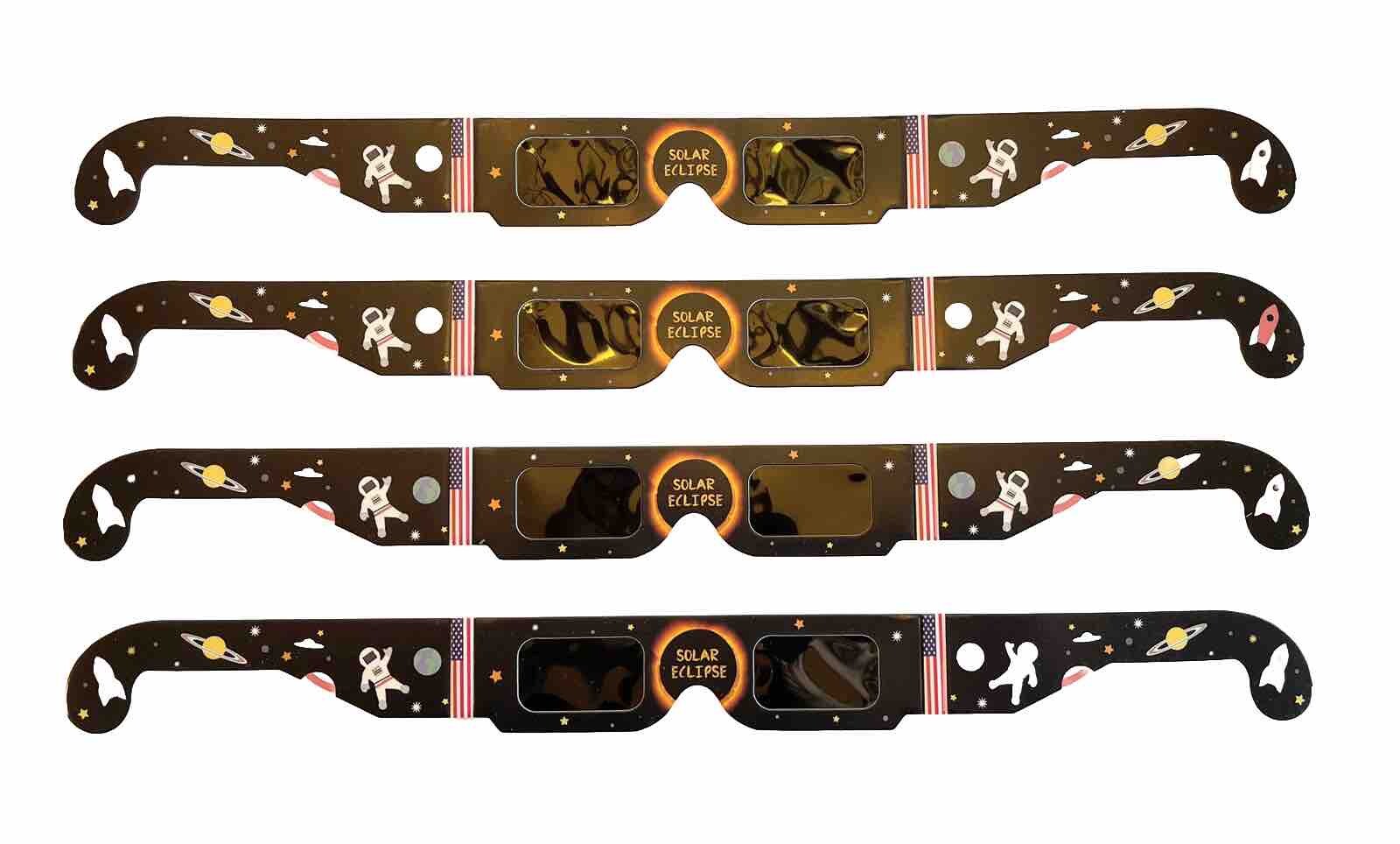 **FedEx 2 DayDelivery** (QTY 4) Solar Eclipse Glasses ISO & CE Certified Safe