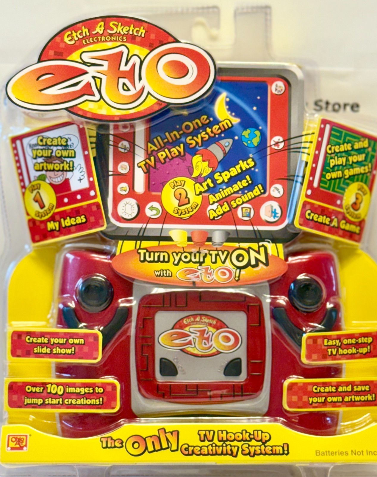 NEW~ETCH A SKETCH ELECTRONICS~ETO~Easy TV Hook Up~Creativity/Drawing System~NICE