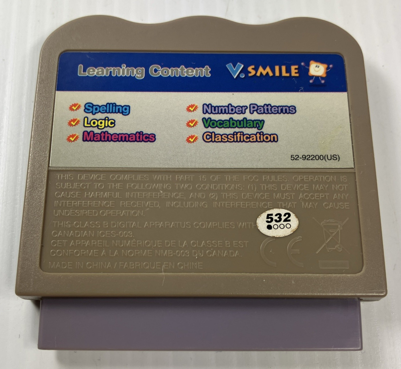 Vtech V.Smile ALADDIN’S WONDERS OF THE WORLD Game Cartridge & Manual – TESTED