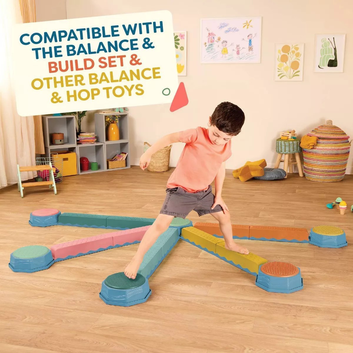 B. toys Balance & Hop Beams Balance & Build Add-on Set