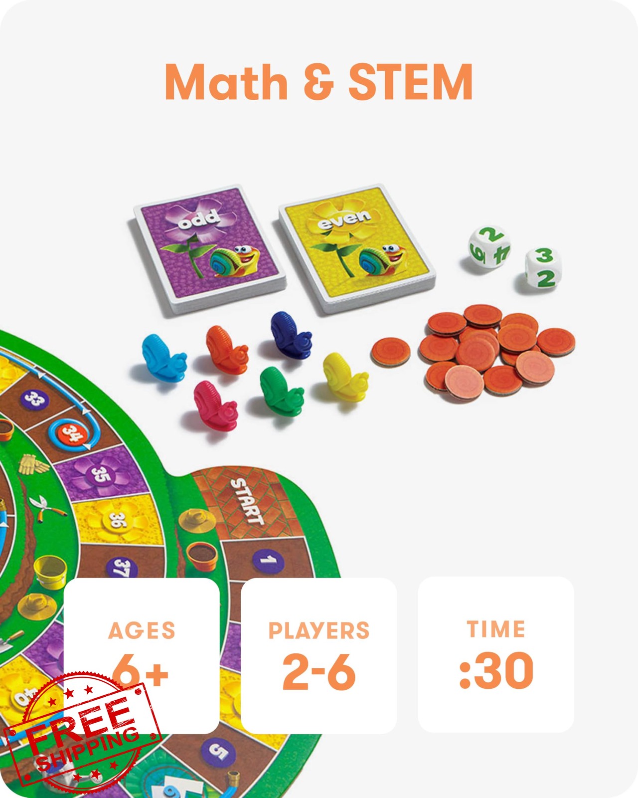 SimplyFun Whirly’s World Math Game Ages 6+