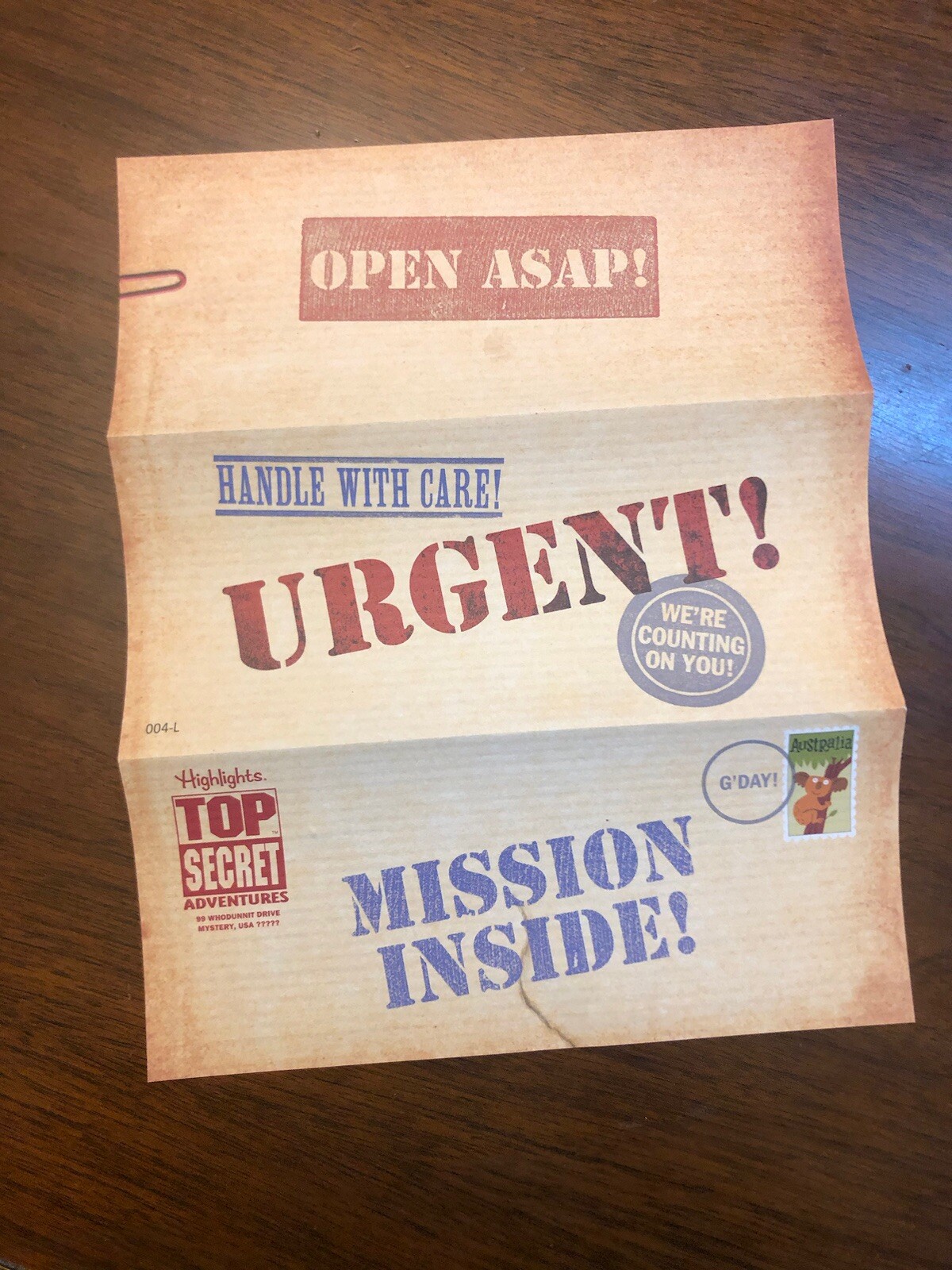 Highlights Australia Top Secret Adventures Case #12455 The Dilemma Down Under