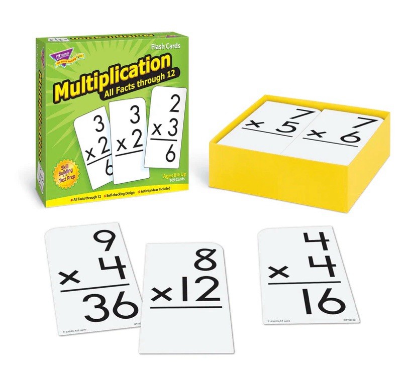 Trend Enterprises: Multiplication All Facts Through 12 Flash Cards, NEW