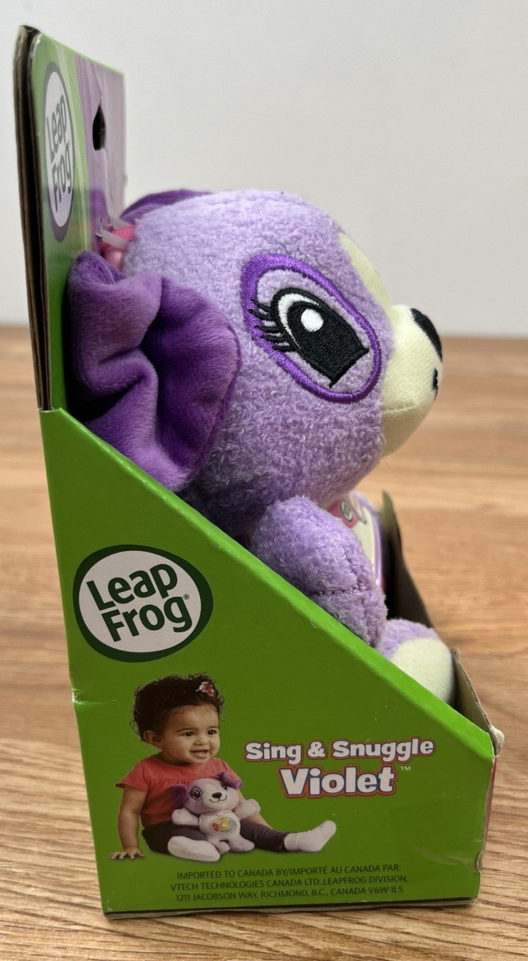 Leap Frog Sing & Snuggle Violet Interactive Plush Purple Puppy Learning Toy NEW