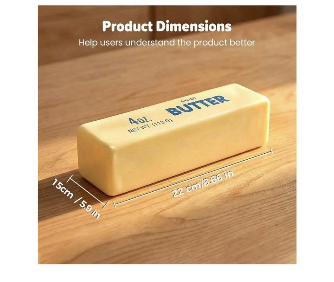 ✅ Butter Stick Squishy Fidget Toy Soft Stress Relief ADHD Anxiety Squeeze ✅