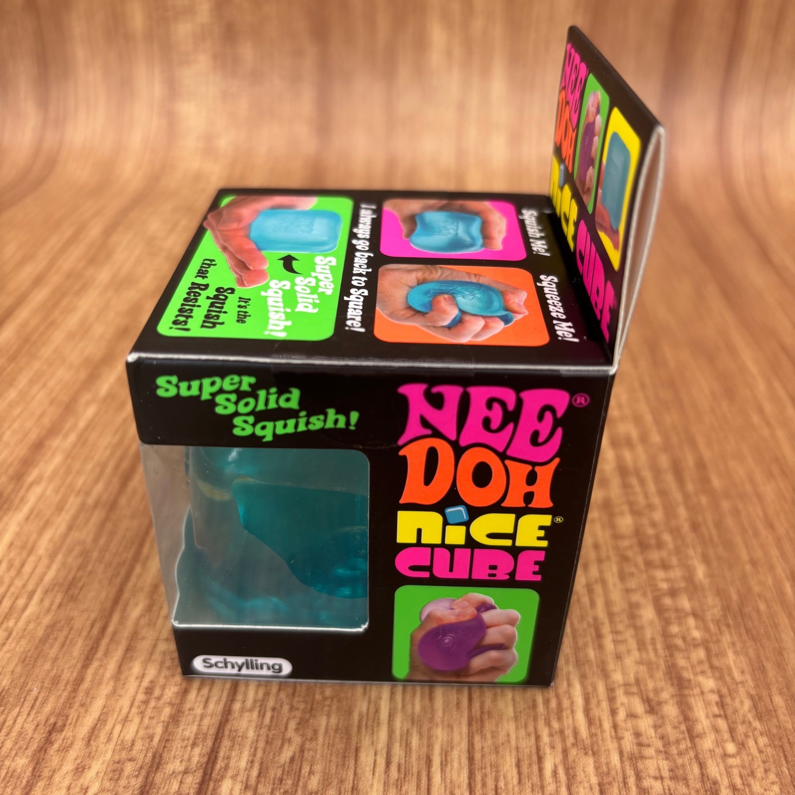 Schylling NeeDoh Nice Cube Fidget Toy Unisex OS Blue Super Solid Squish NEW