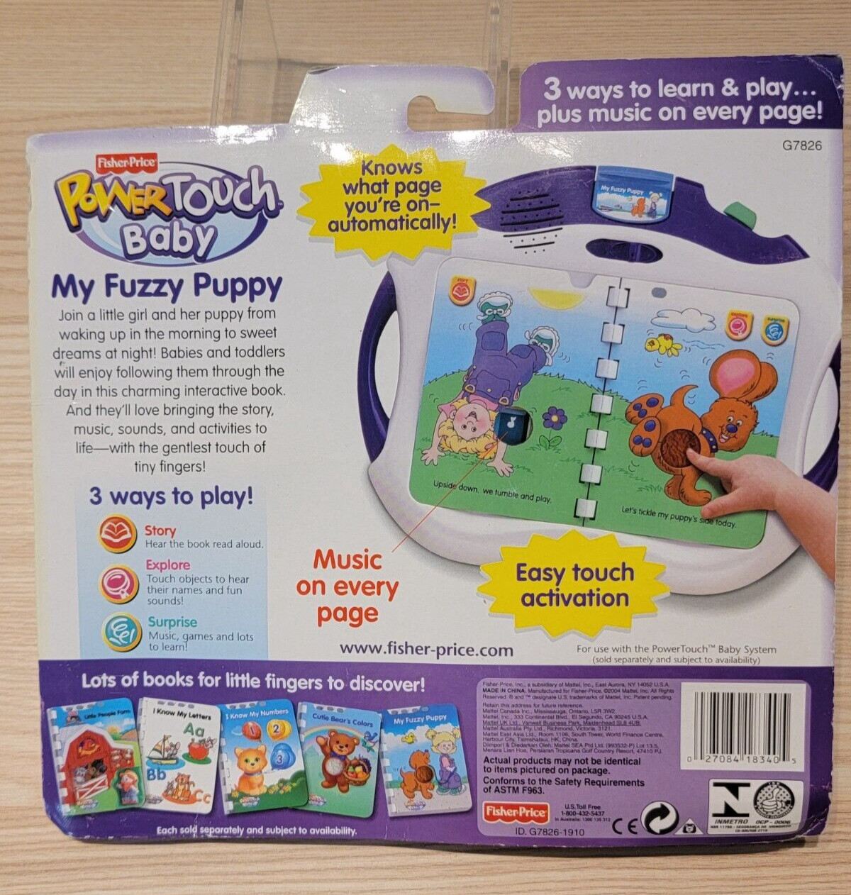 Fisher Price Power Touch Baby Cartridges Lot of 2 brand new colors fuzzy puppy