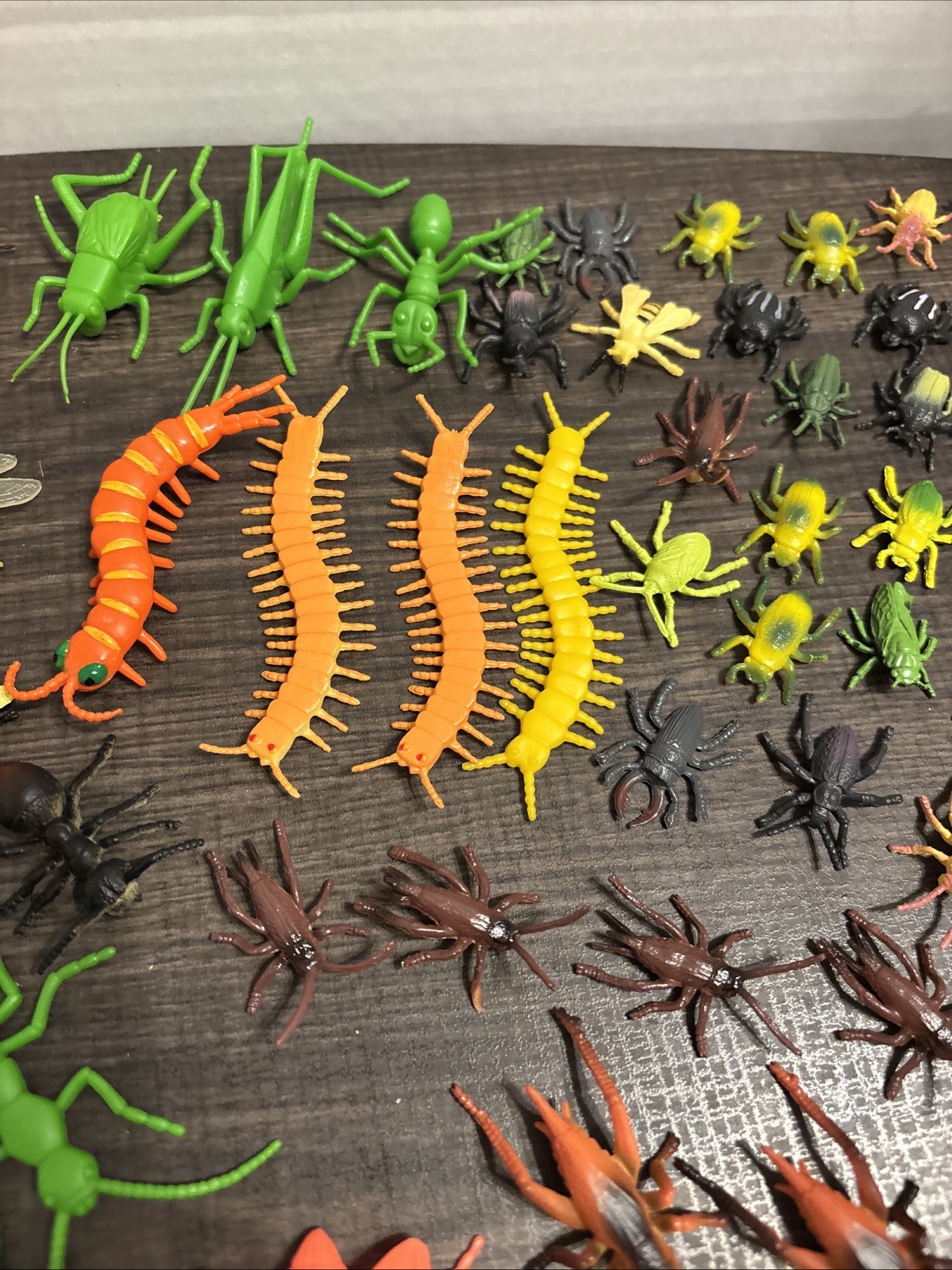 Lot of 80+ Rubber Plastic Insects Bugs Toy Figures Spider Beetle Lizards Moth