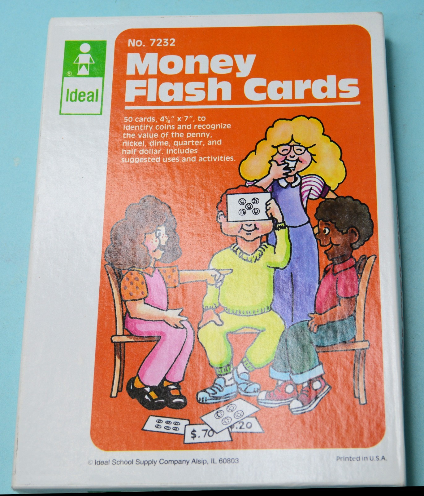 vtg Ideal School Supply Company Money Flash Cards 1985 Complete