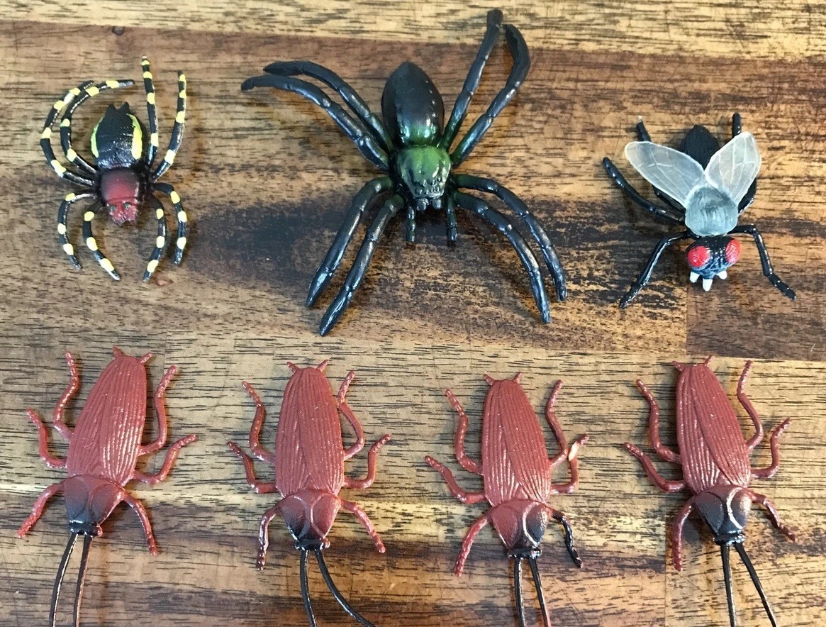 VTG Rubber Insect Bug Spider Beetles lot Figure Toy Educational Play