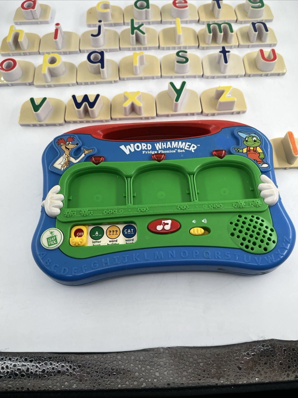 Vintage Leap Frog Word Whammer Fridge Phonics with 25 Alphabet Letters Tested