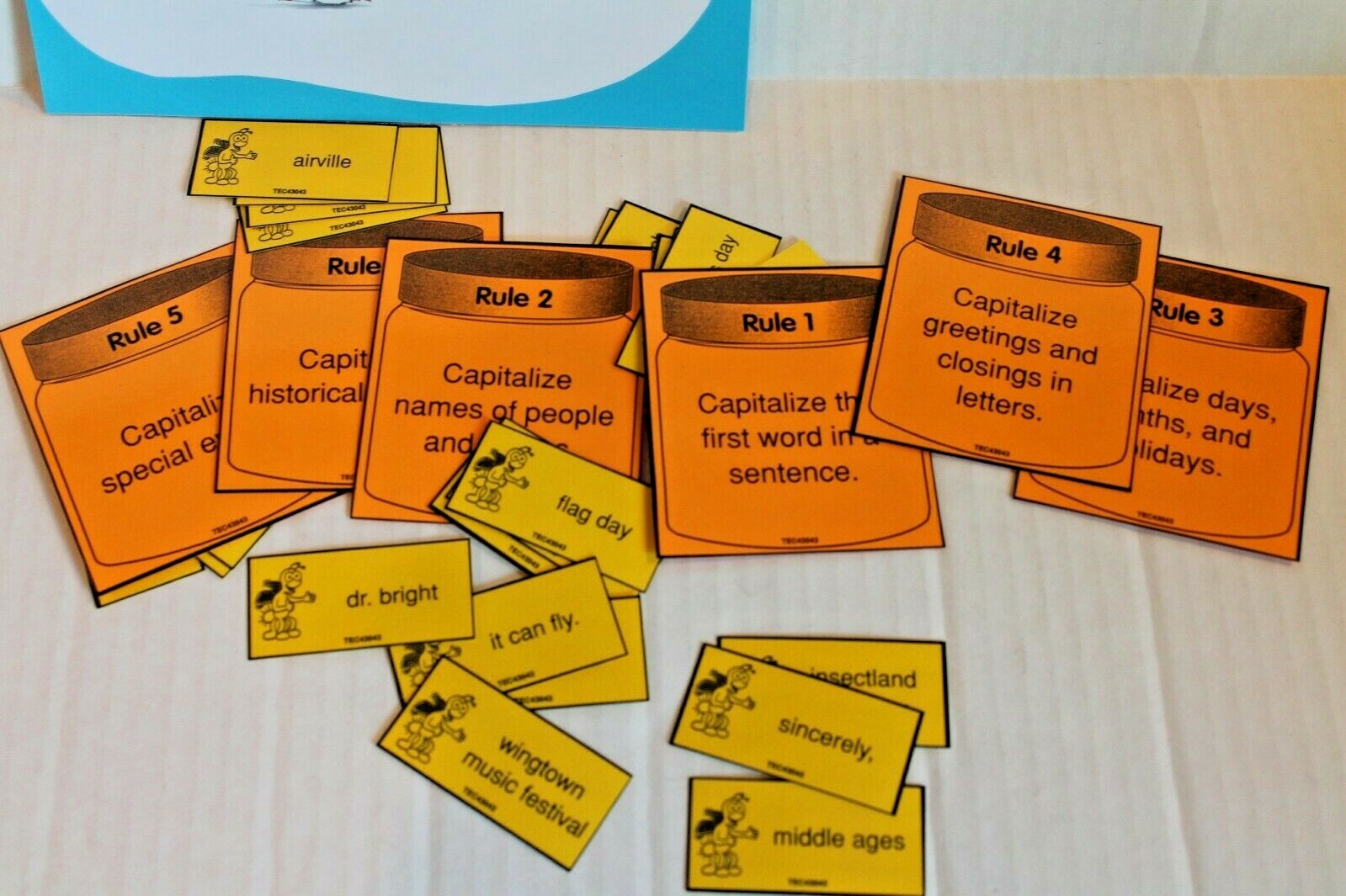 Language Arts Capitalization Activity Grades 2-4 Independent Center Game NEW