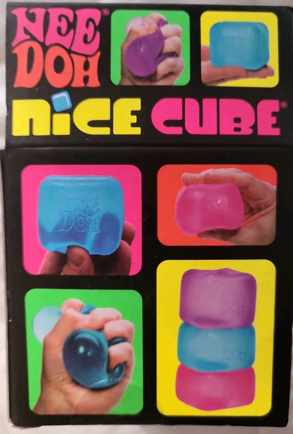 Nee Doh-Nice Cube-Super Solid Squish-Blue-Sealed