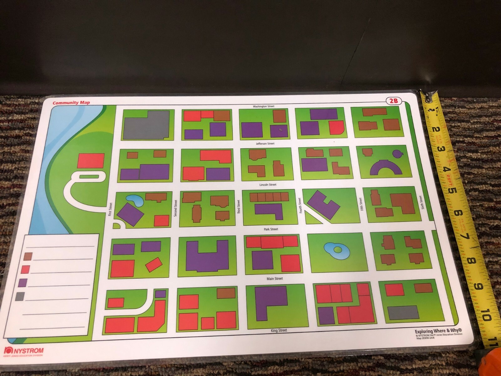 Pristine 17″X11″ Laminated double sided Community 2A & Community Map 2B Nystrom