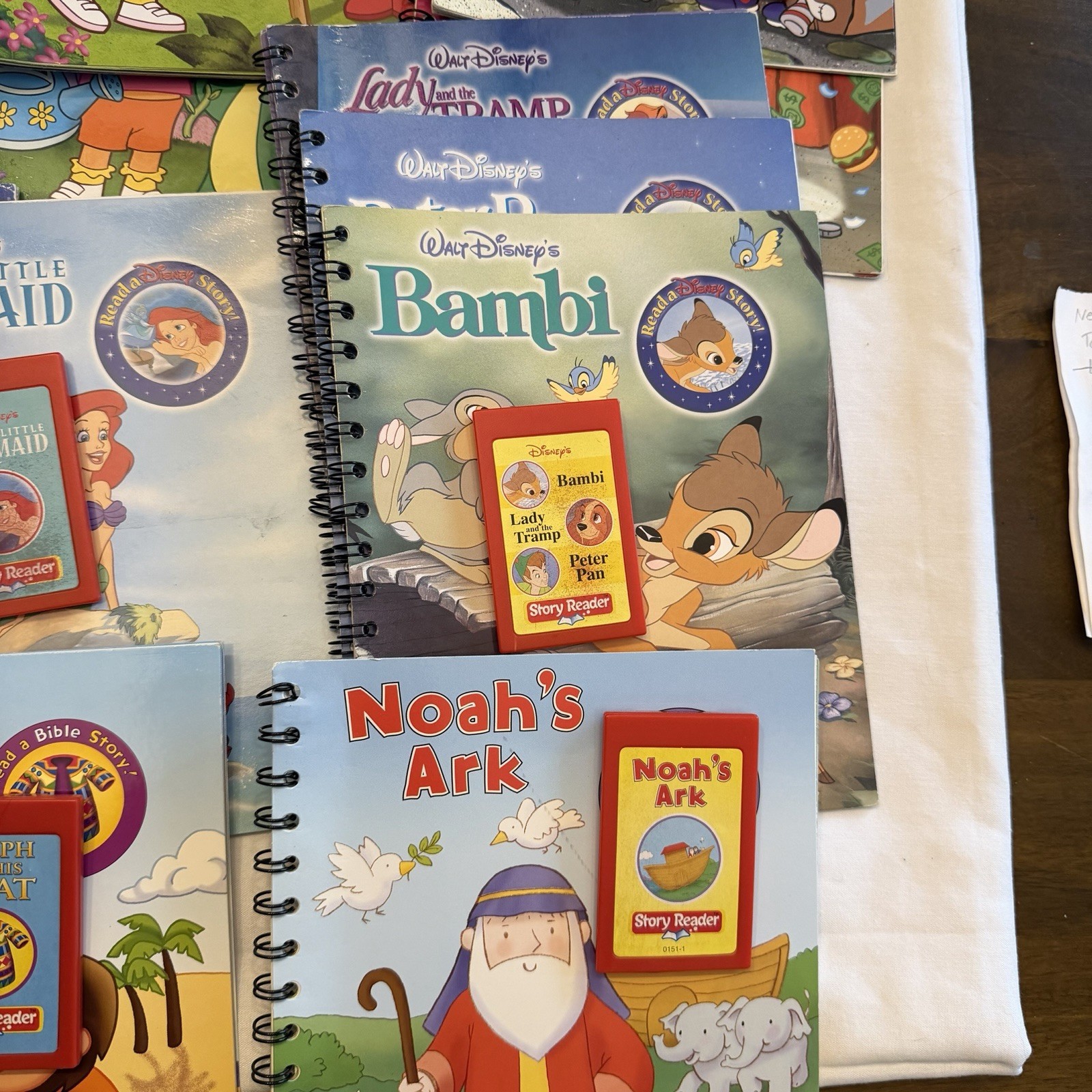 Children’s Story Reader System Lot- 24 Books, 12 Cassettes, and Backpack