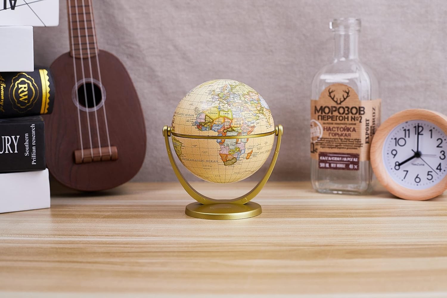 WORLD GLOBE EARTH Map Rotating Geography Ocean Classroom Learning Desktop