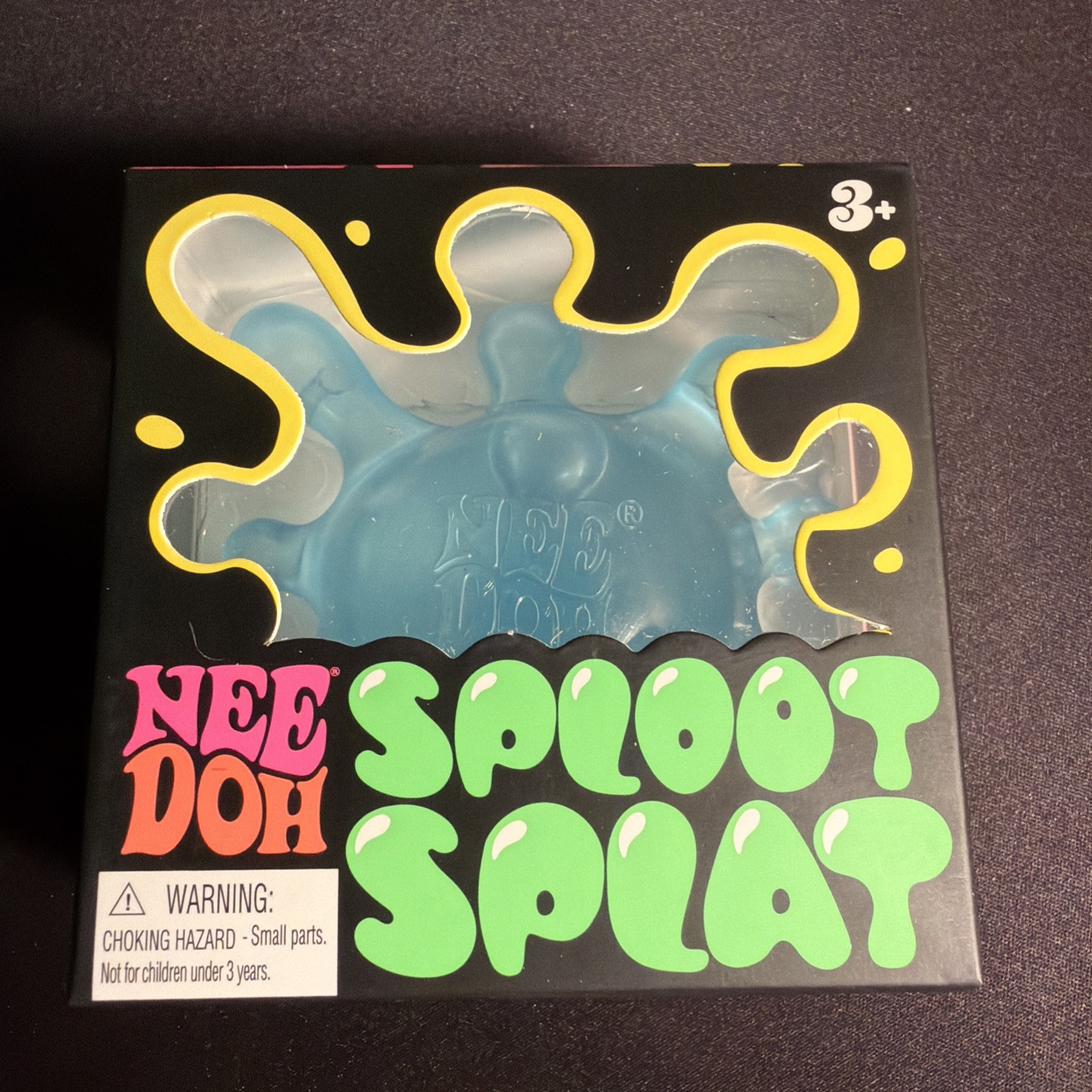 BLUE NeeDoh SPLOOT SPLAT, Nee Doh Splatter Fidget, Nee-doh SplootSplat Squishy.