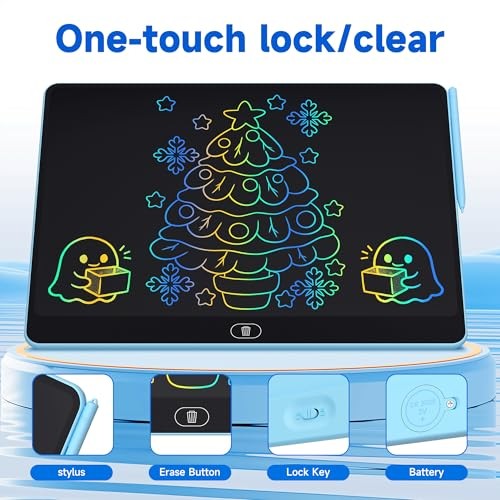 LCD Writing Tablet for Kids – 16 inch Colorful Doodle Board Drawing Pad Blue