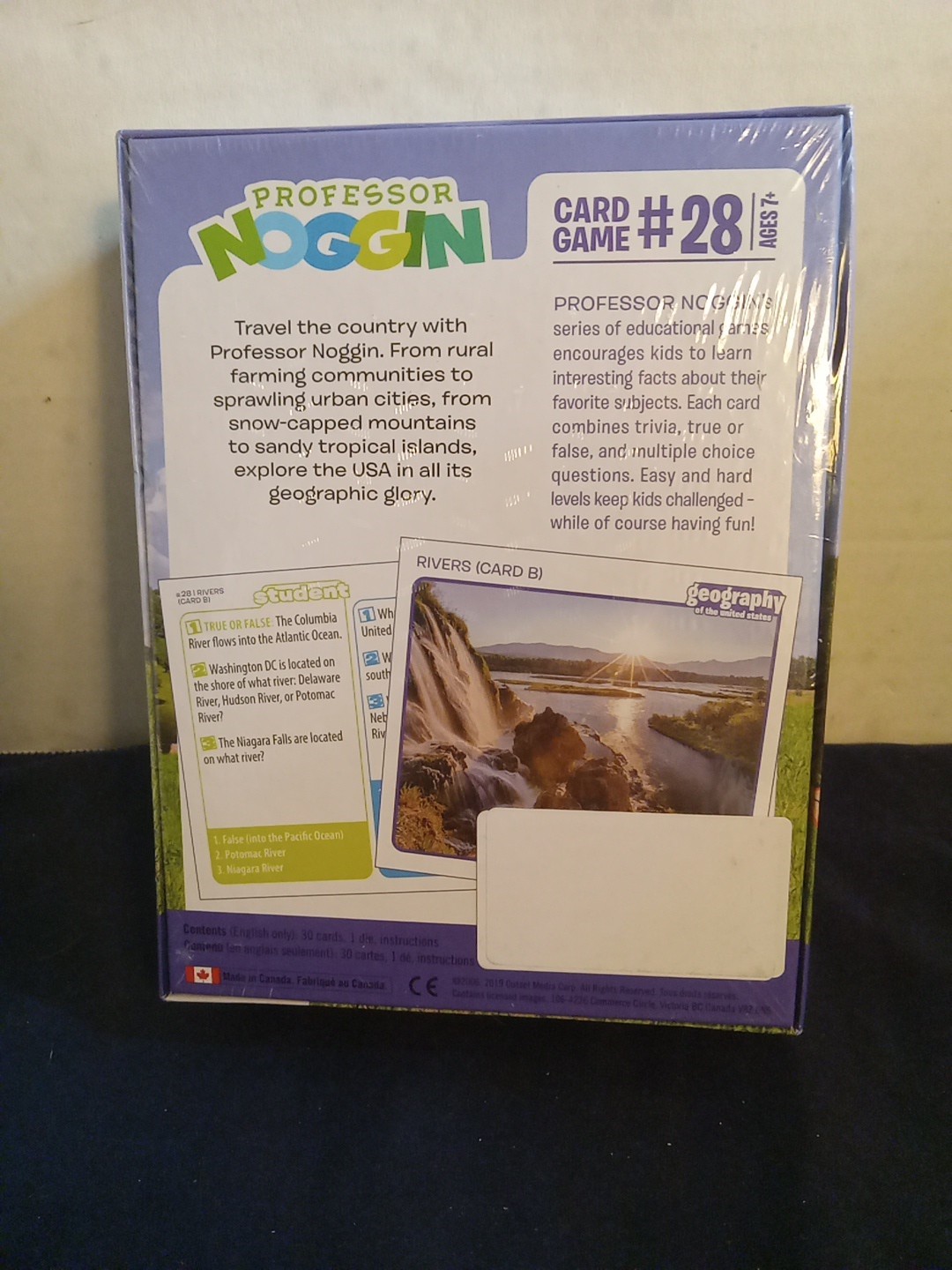 Professor Noggin Geography of the United States Card Game #28~ Brand New/ Sealed