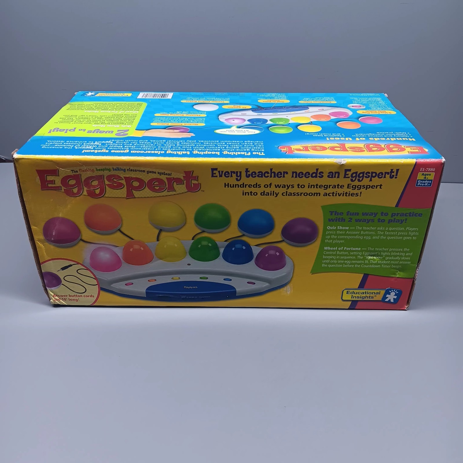 Eggspert Classic Educational Insights Classroom Buzzer Game Math, Spelling, Art