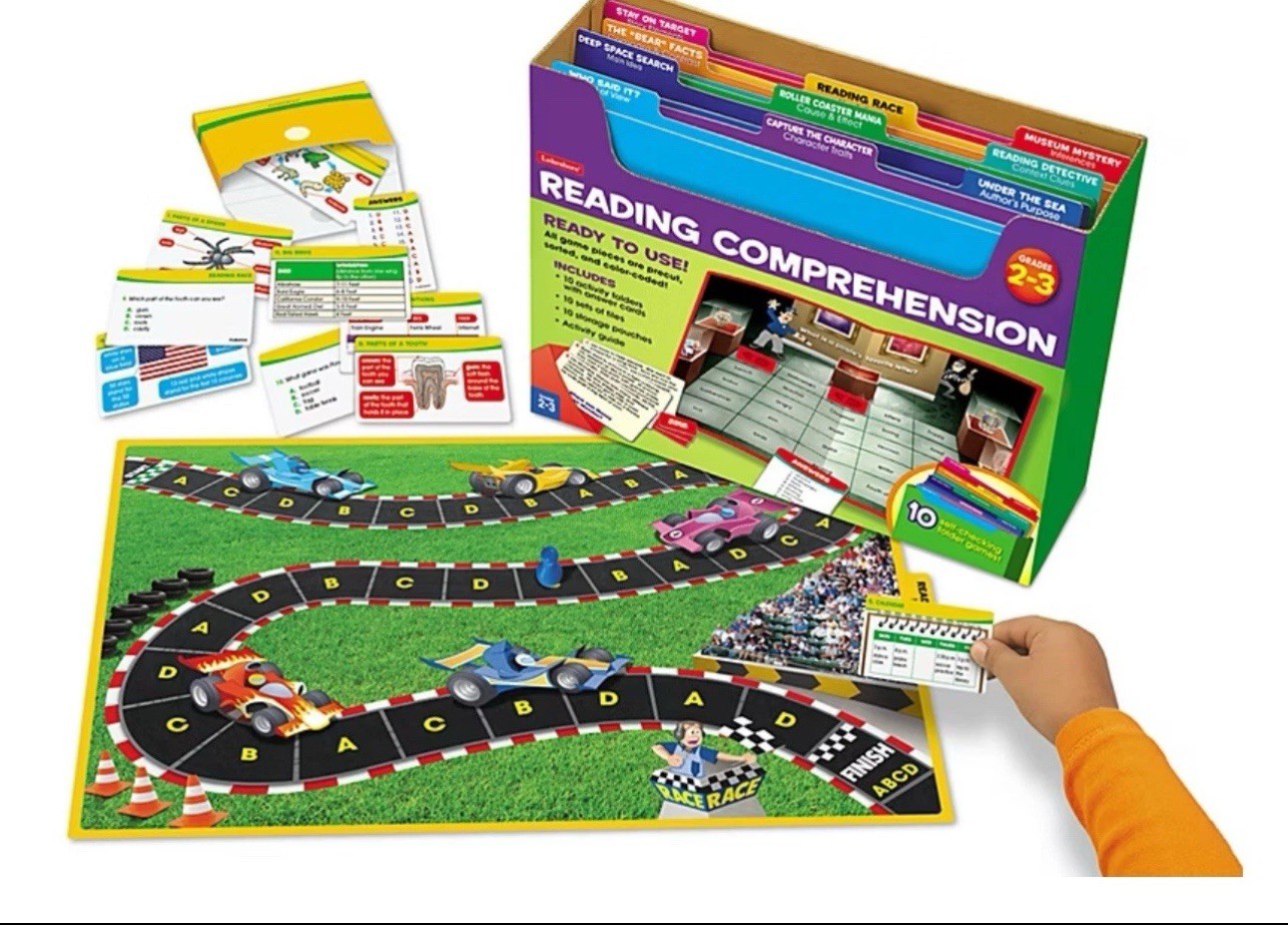 New Sealed Lakeshore Reading Comprehension Elementary Folder Games Grades 2-3