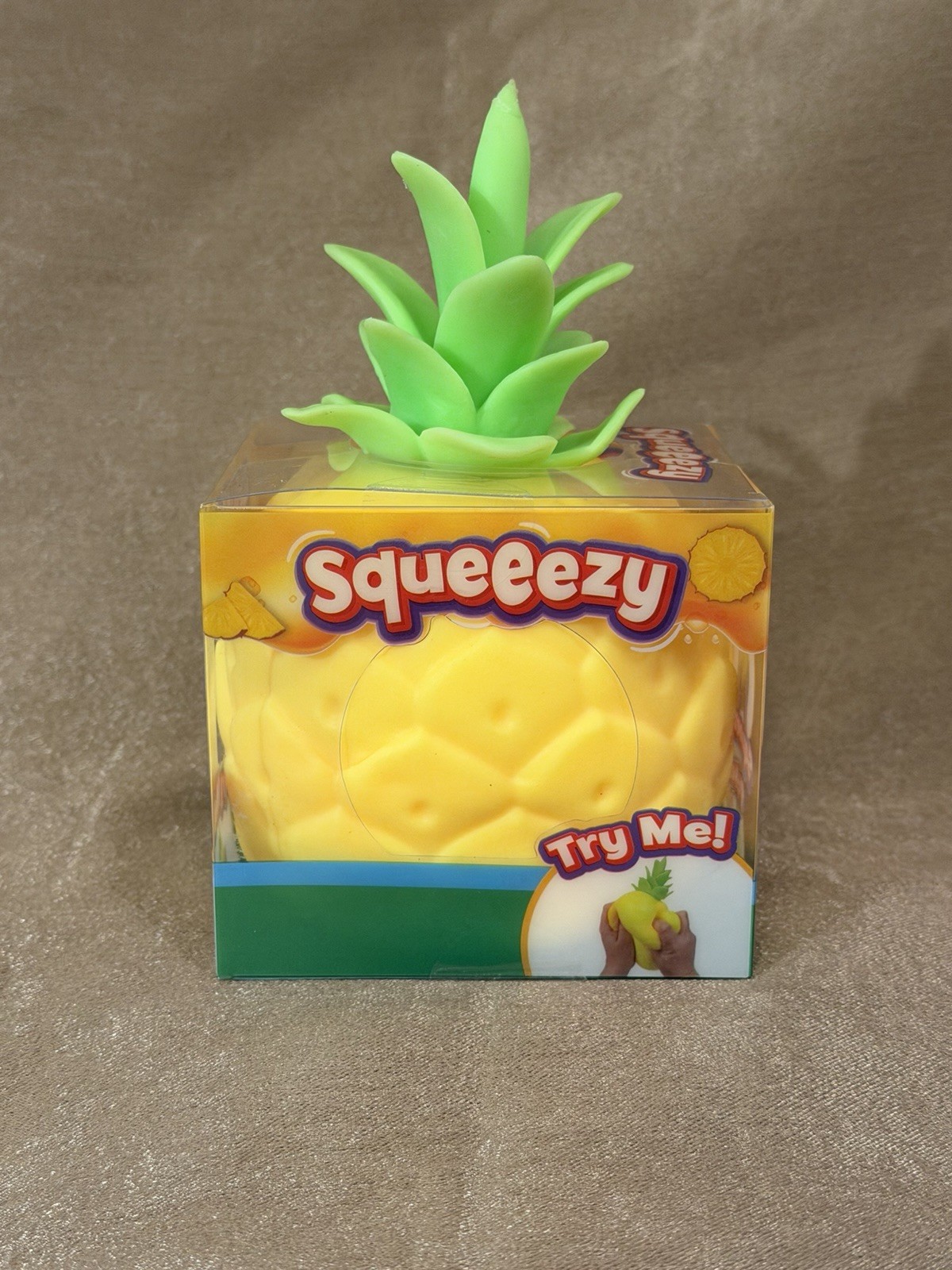 New And Sealed Sunny Days Squeeezy Pineapple Squeeze/Stretch/Fidget/Stress Toy